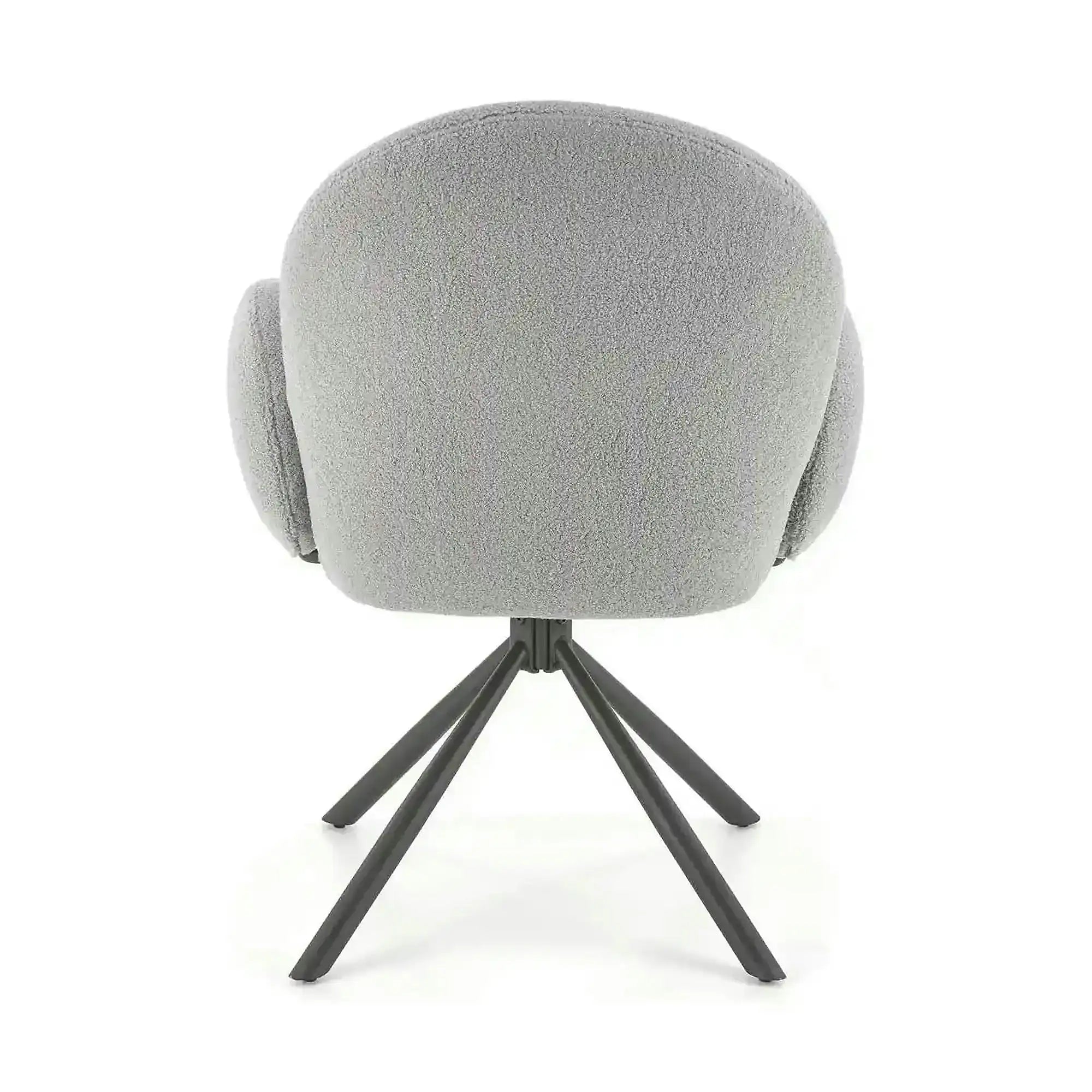 Scaun rotativ K498, gri, stofa/metal, 64x63x90 cm