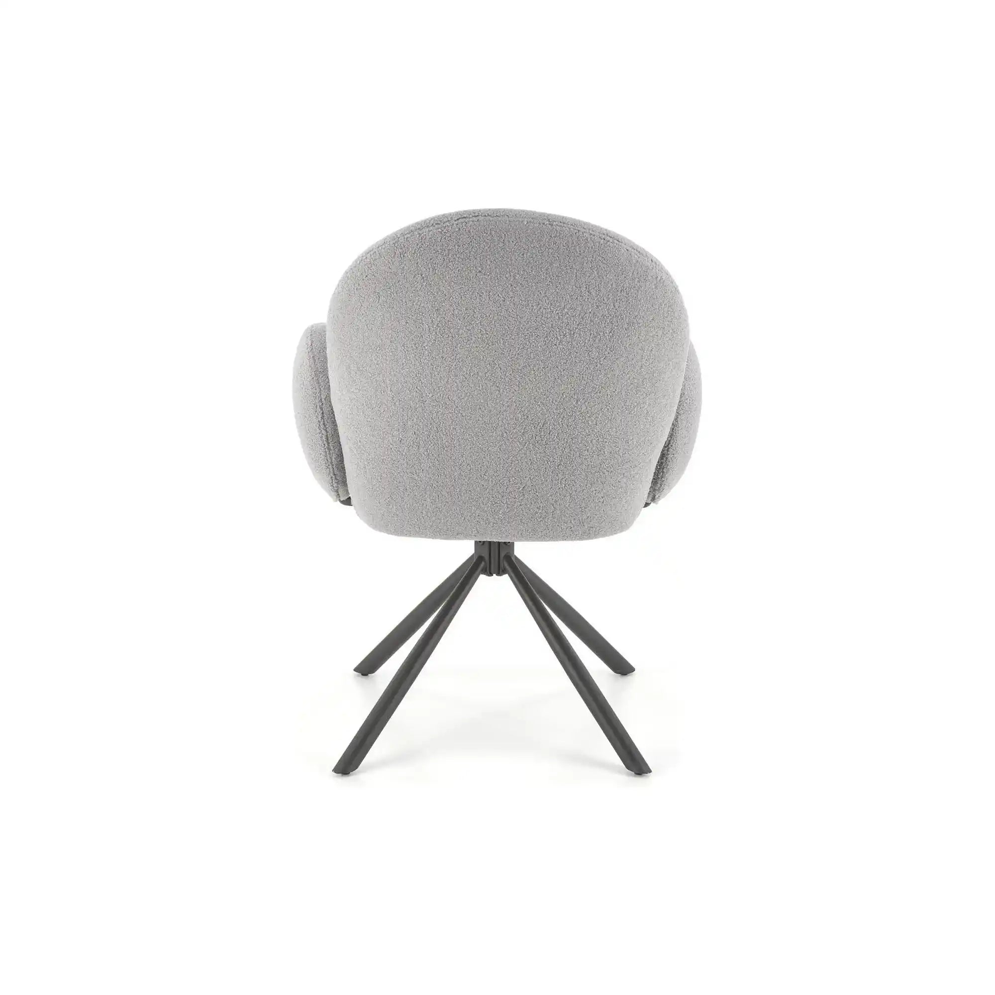 Scaun rotativ K498, gri, stofa/metal, 64x63x90 cm