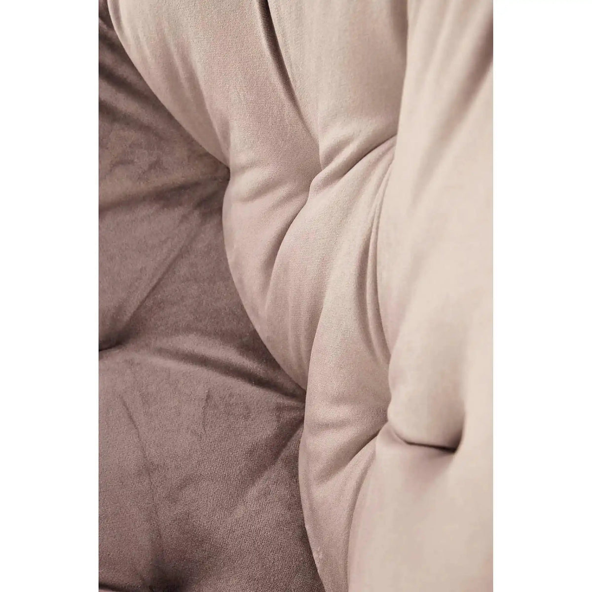 Scaun rotativ K519, bej/negru, stofa catifelata/metal, 54x63x86 cm