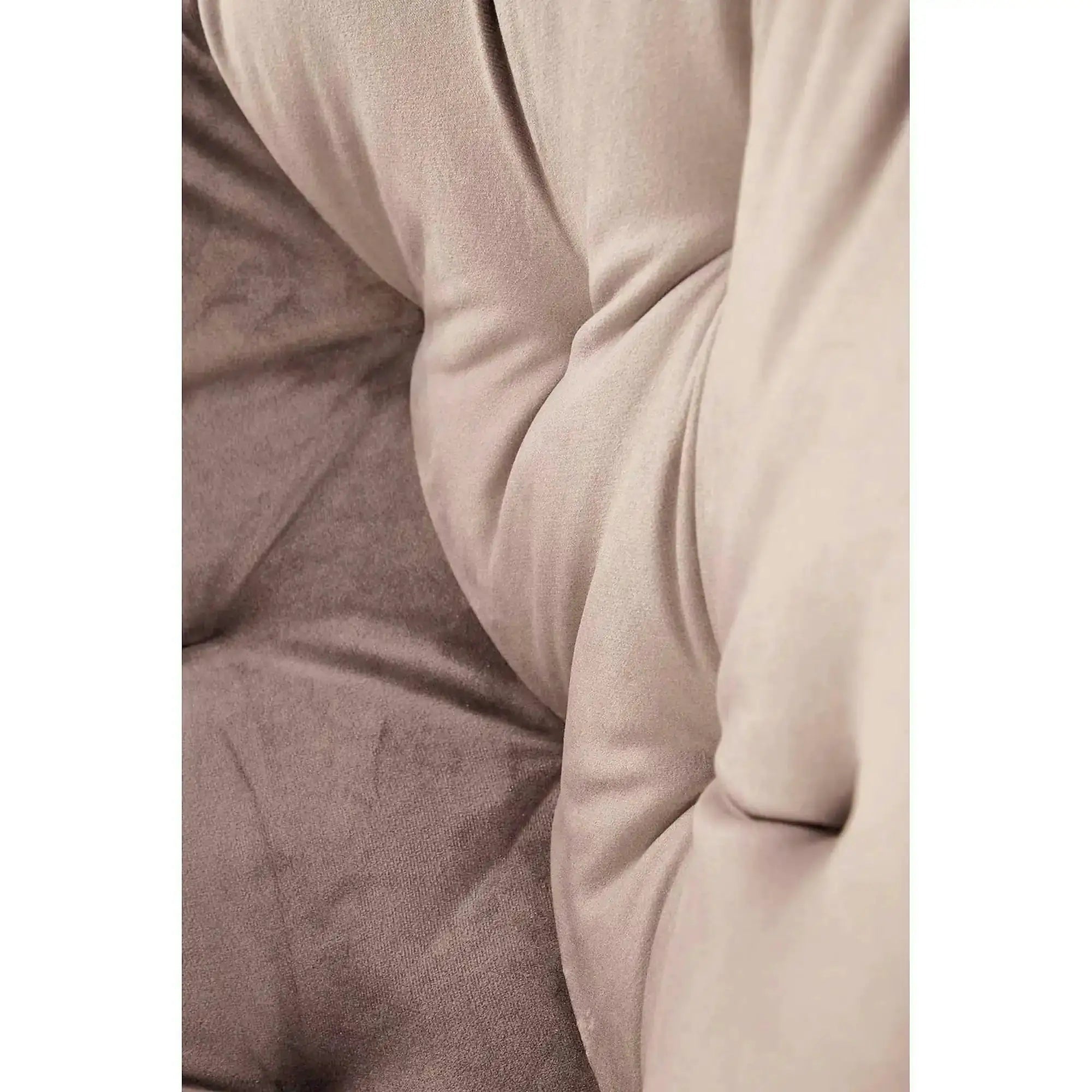 Scaun rotativ K519, bej/negru, stofa catifelata/metal, 54x63x86 cm