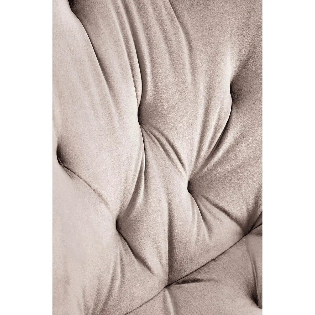 Scaun rotativ K519, bej/negru, stofa catifelata/metal, 54x63x86 cm