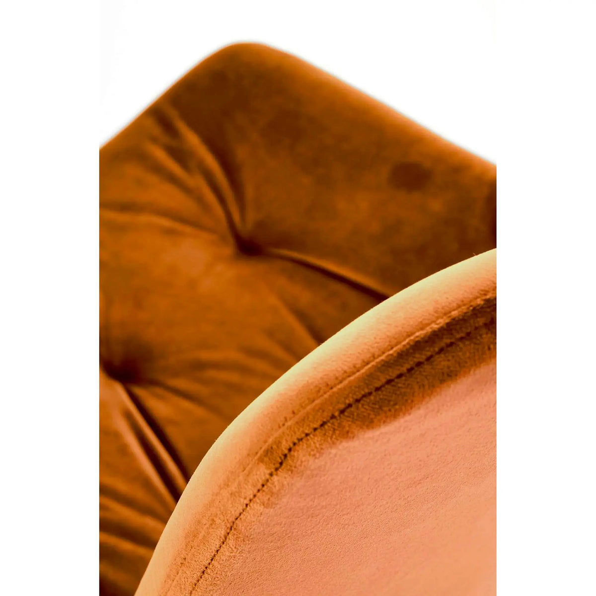 Scaun rotativ K519, caramiziu/negru, stofa catifelata/metal, 54x63x86 cm