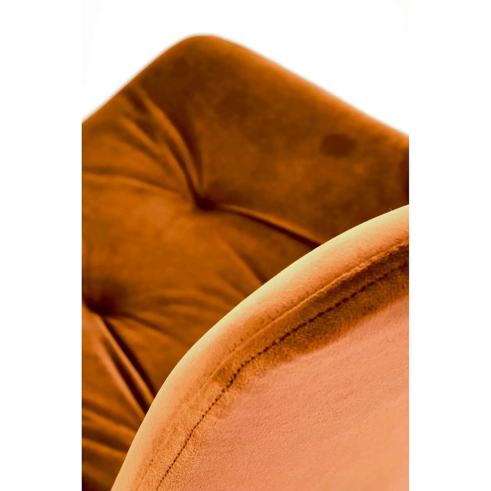 Scaun rotativ K519, caramiziu/negru, stofa catifelata/metal, 54x63x86 cm