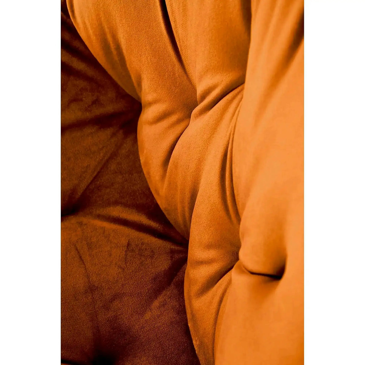 Scaun rotativ K519, caramiziu/negru, stofa catifelata/metal, 54x63x86 cm