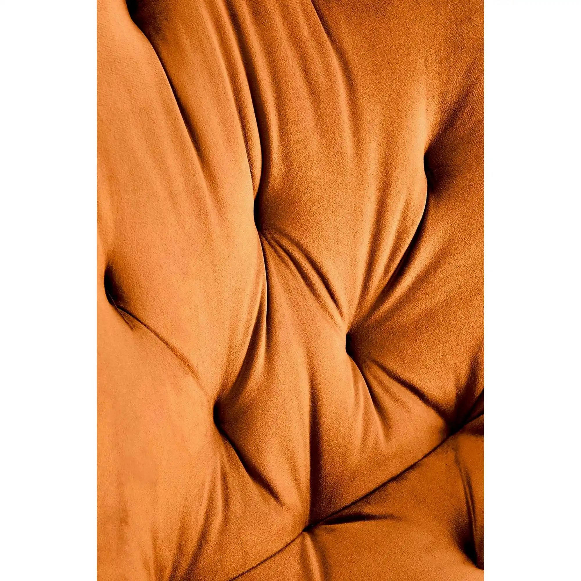 Scaun rotativ K519, caramiziu/negru, stofa catifelata/metal, 54x63x86 cm