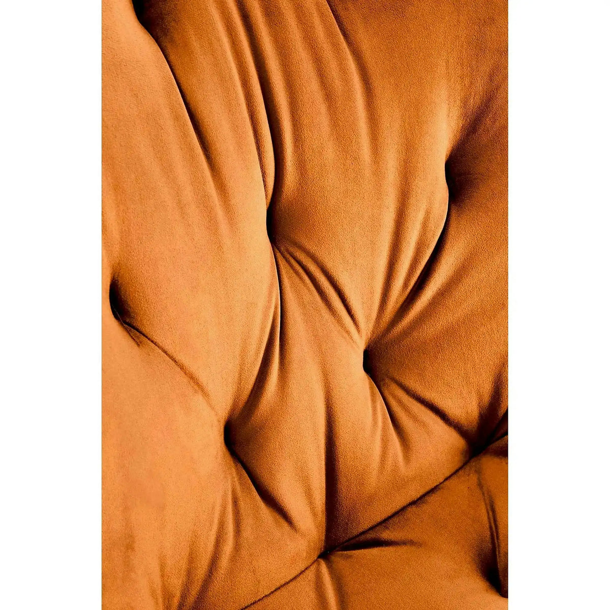 Scaun rotativ K519, caramiziu/negru, stofa catifelata/metal, 54x63x86 cm