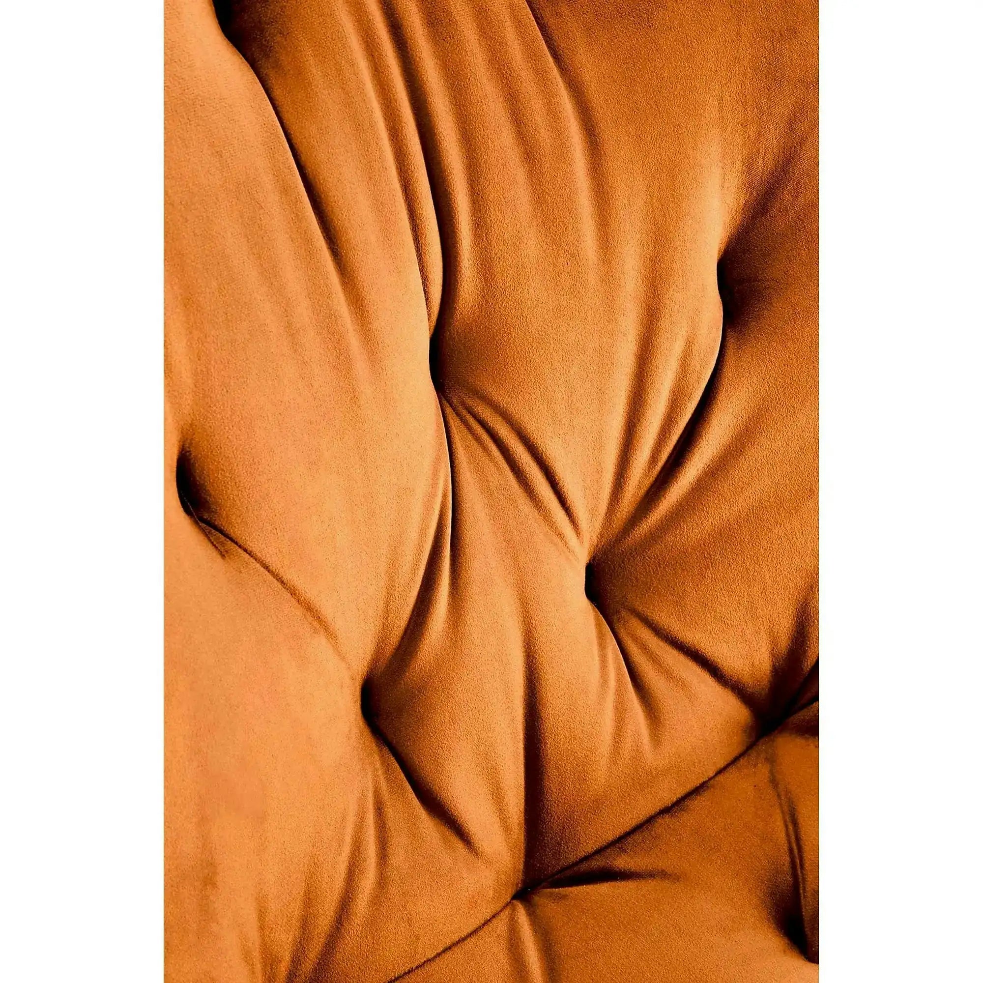 Scaun rotativ K519, caramiziu/negru, stofa catifelata/metal, 54x63x86 cm