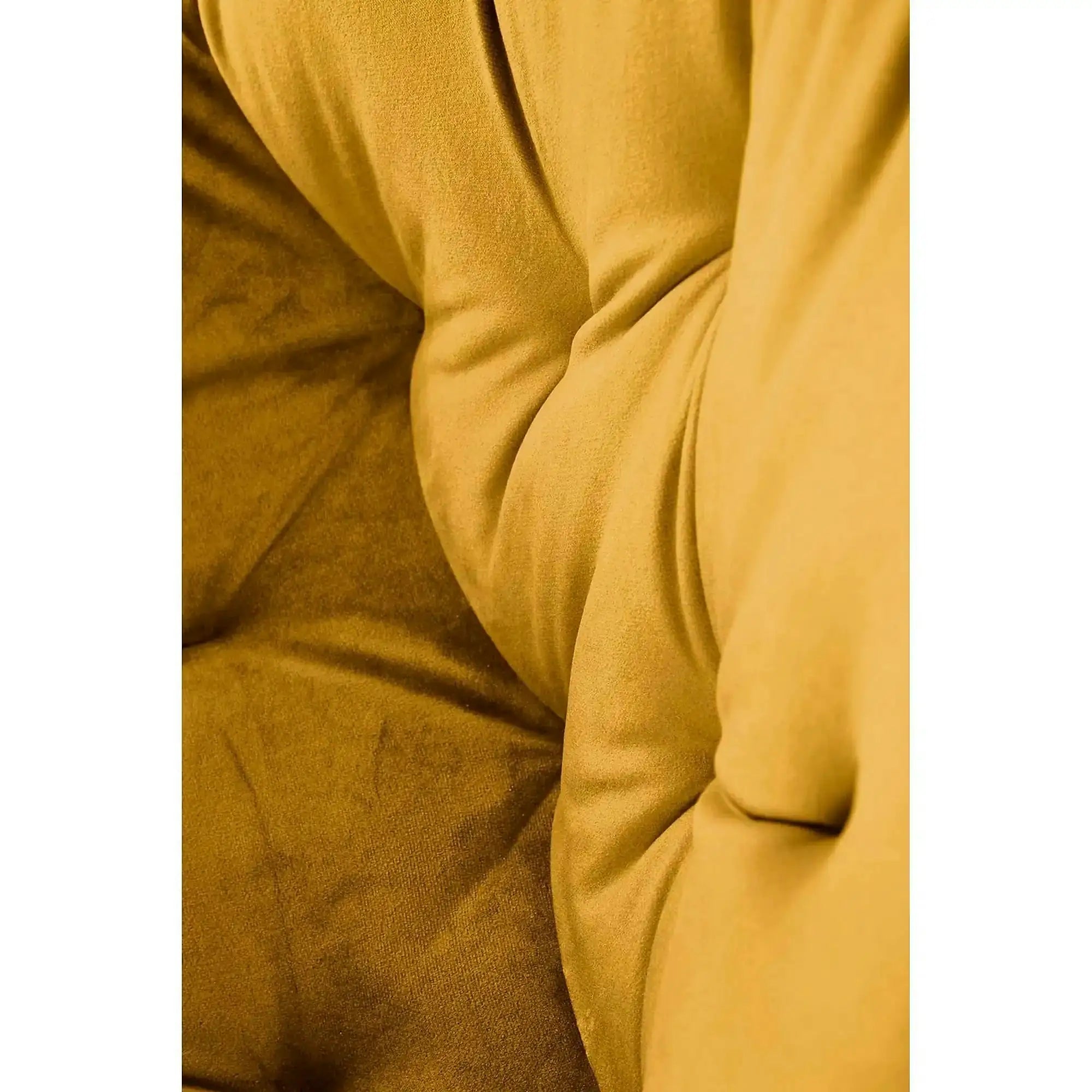 Scaun rotativ K519, galben/negru, stofa catifelata/metal, 54x63x86 cm