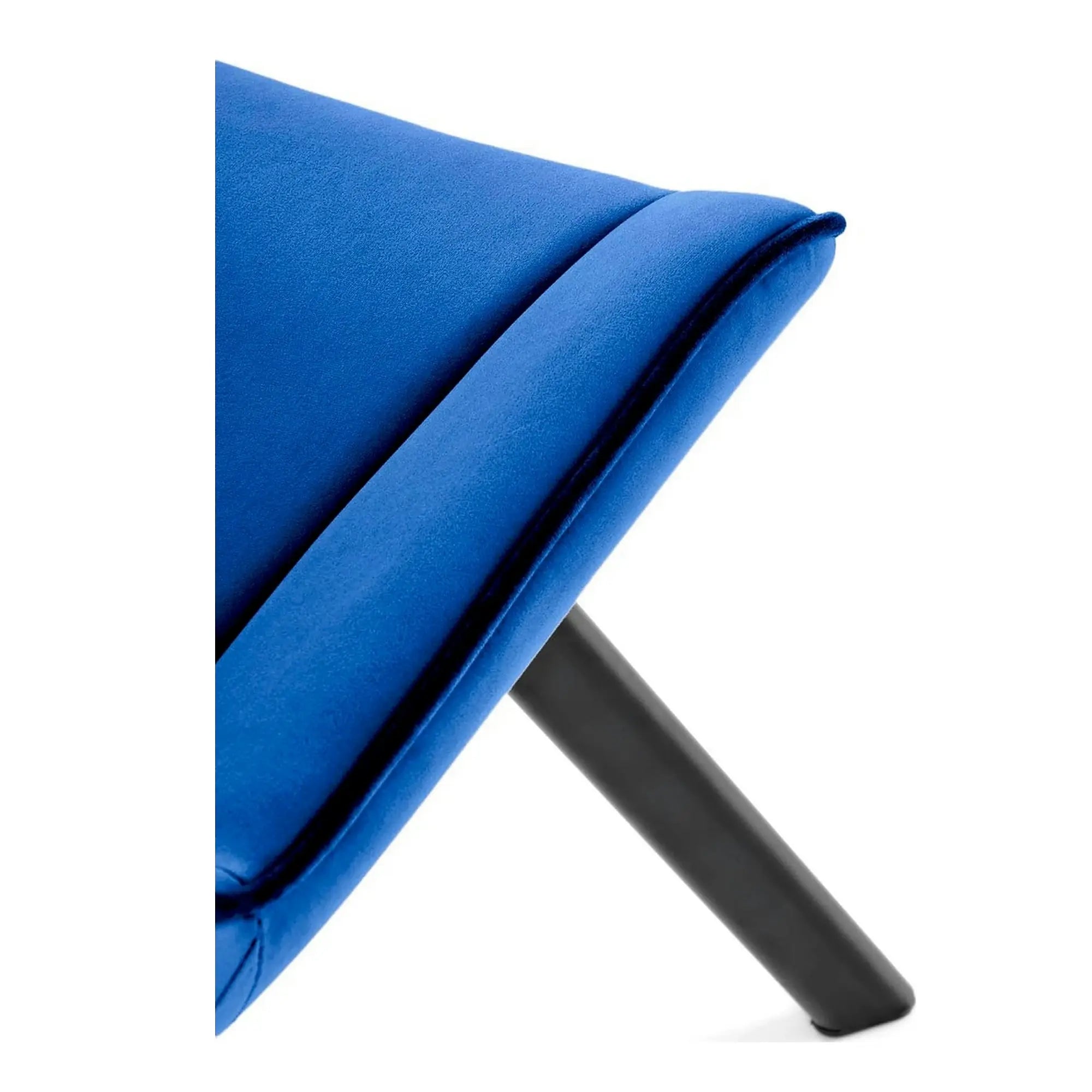 Scaun rotativ K520, albastru inchis, stofa catifelata/metal, 45x63x80 cm