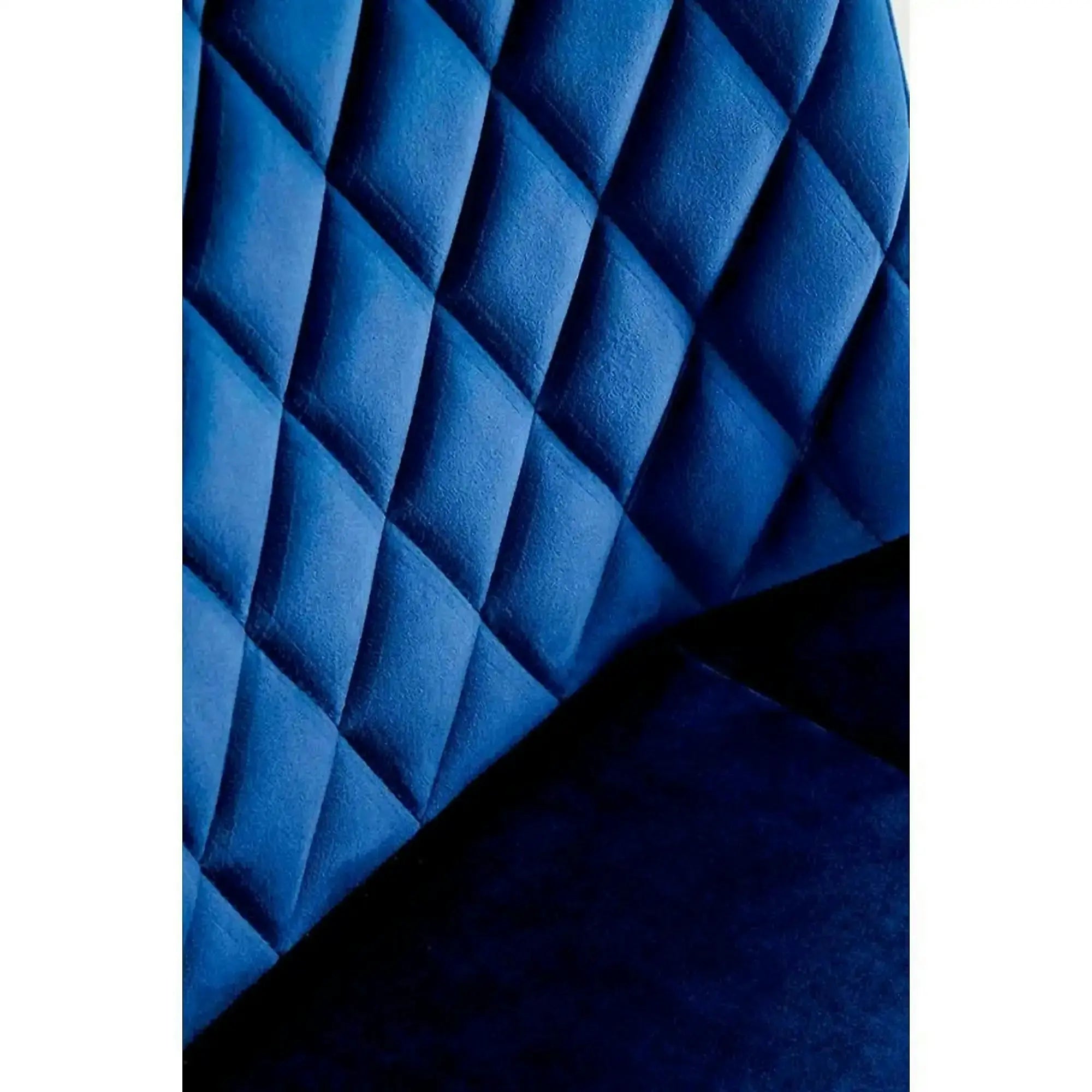 Scaun rotativ K520, albastru inchis, stofa catifelata/metal, 45x63x80 cm