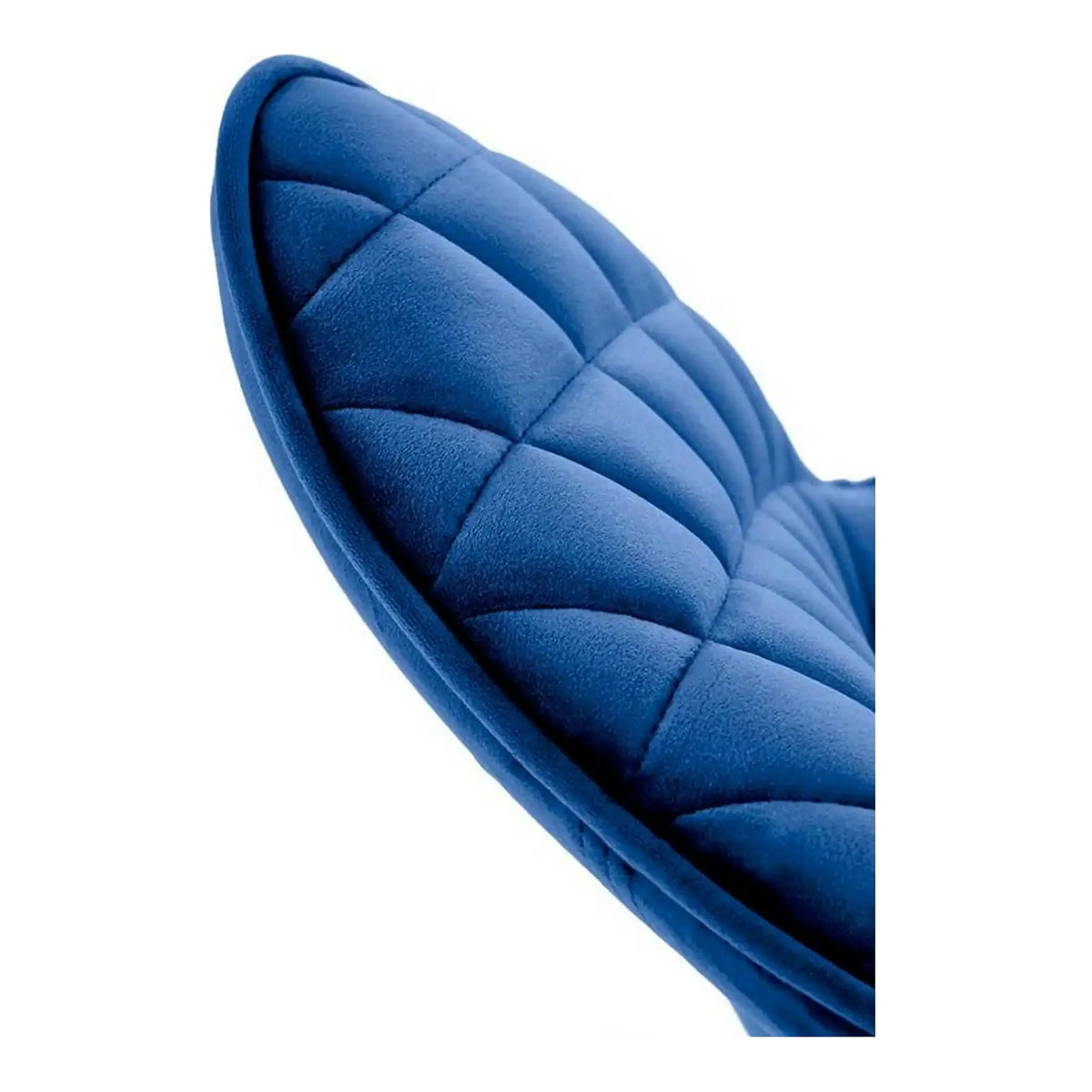 Scaun rotativ K520, albastru inchis, stofa catifelata/metal, 45x63x80 cm