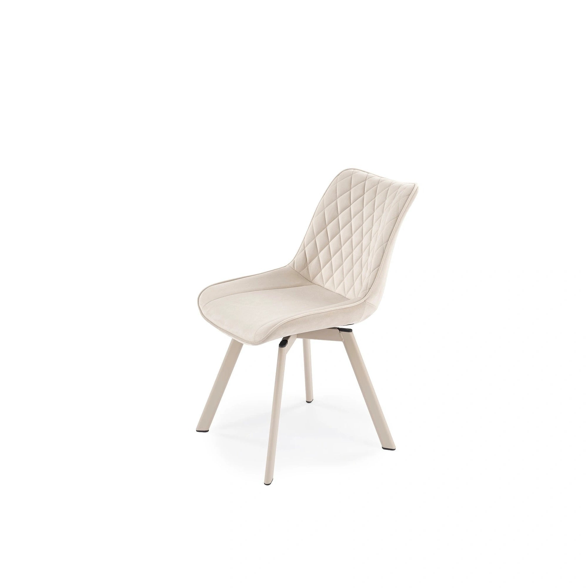 Scaun rotativ K520, bej deschis/casmir, stofa catifelata/metal, 45x63x80 cm