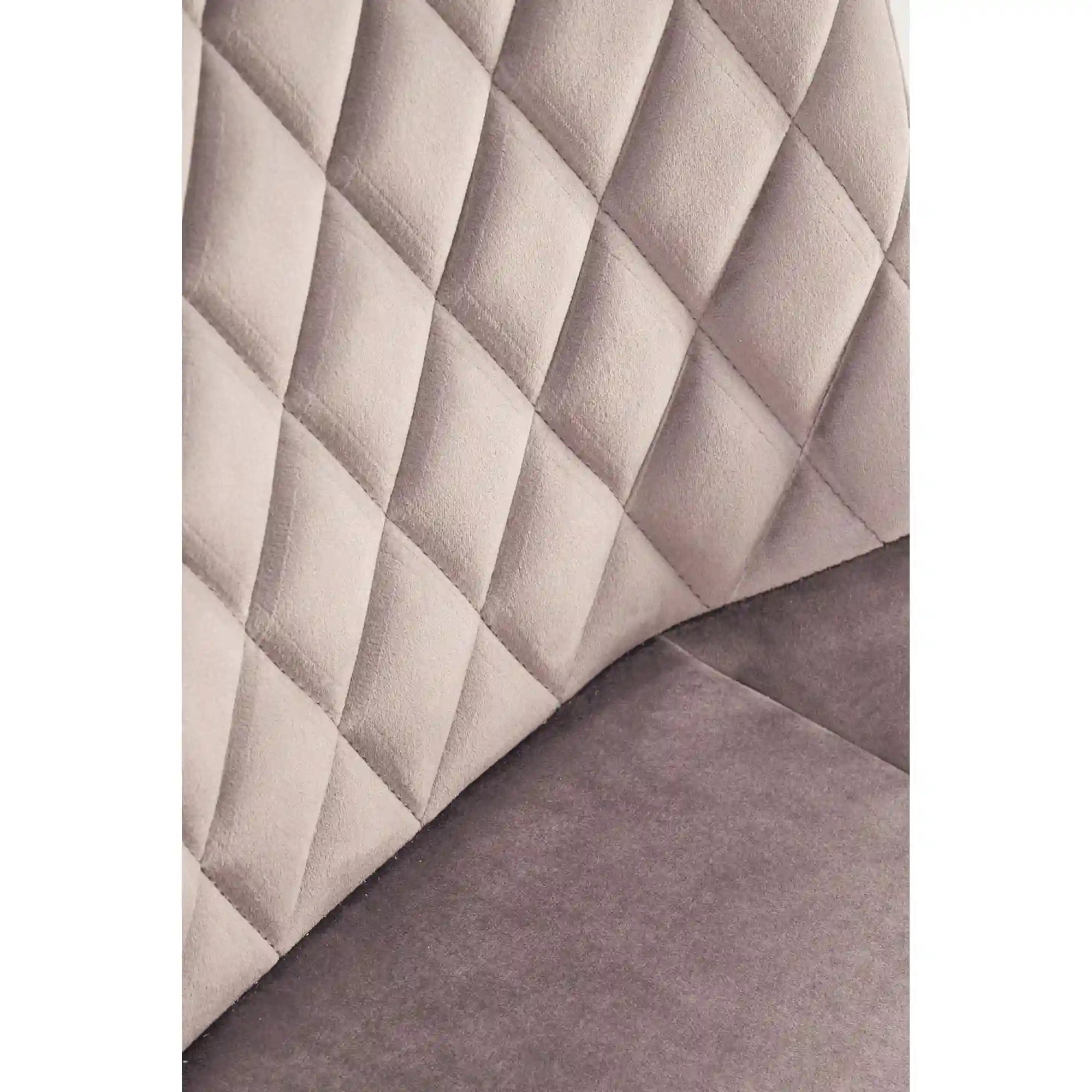 Scaun rotativ K520, bej/negru, stofa catifelata/metal, 45x63x80 cm