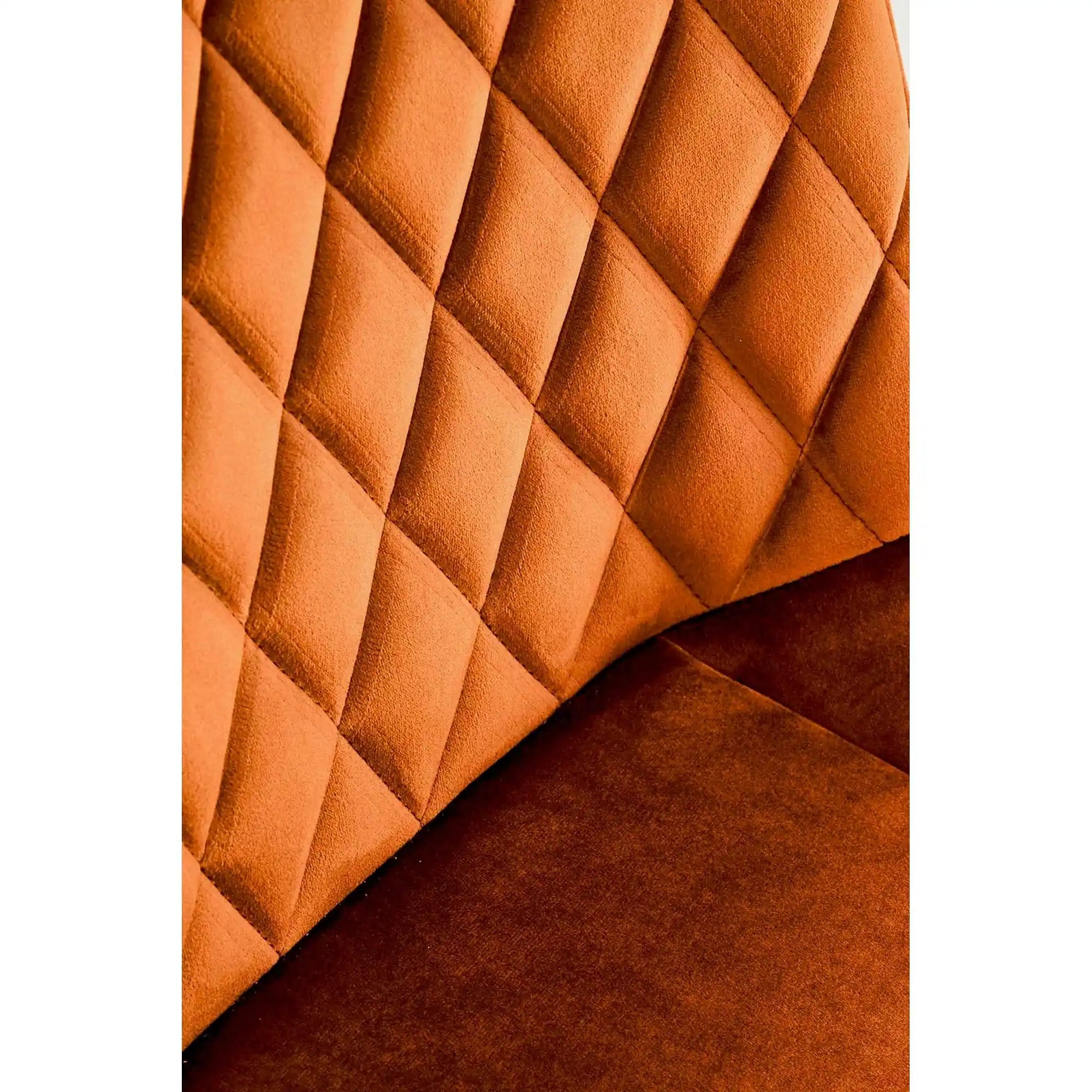 Scaun rotativ K520, caramiziu/negru, stofa catifelata/metal, 45x63x80 cm