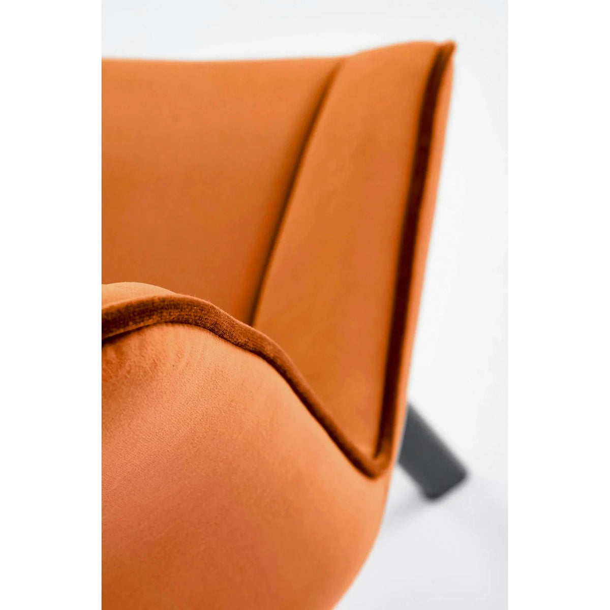 Scaun rotativ K520, caramiziu/negru, stofa catifelata/metal, 45x63x80 cm