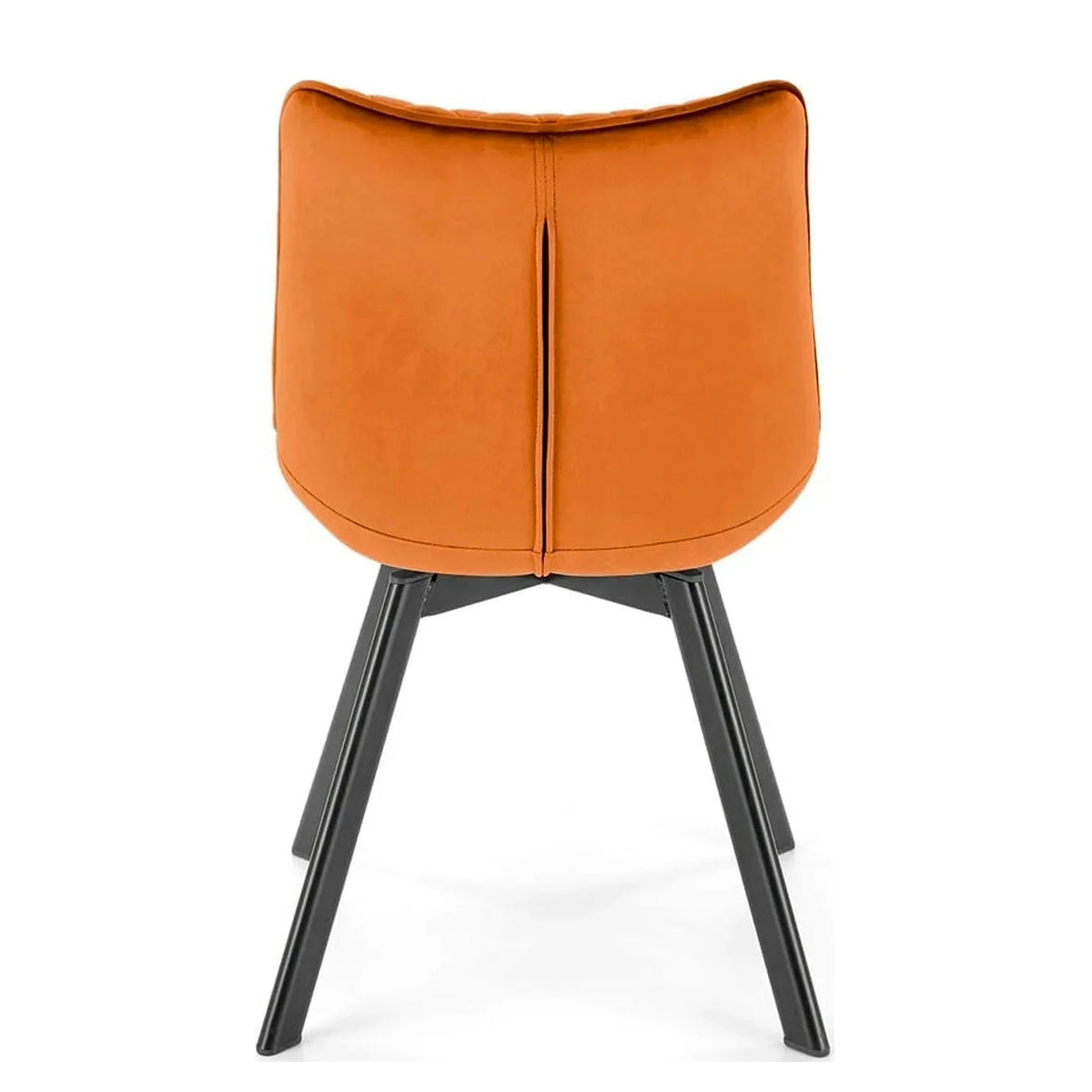 Scaun rotativ K520, caramiziu/negru, stofa catifelata/metal, 45x63x80 cm