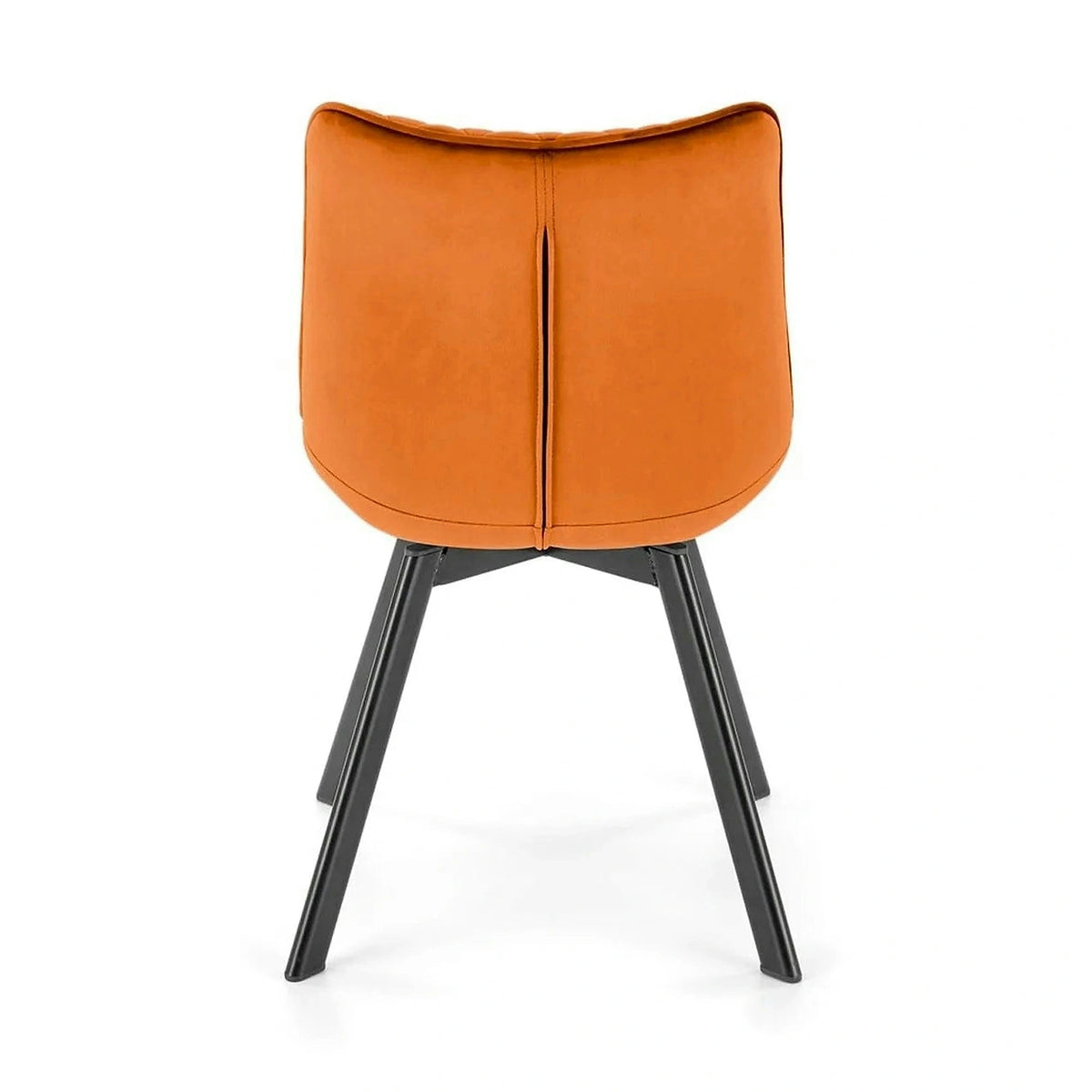 Scaun rotativ K520, caramiziu/negru, stofa catifelata/metal, 45x63x80 cm