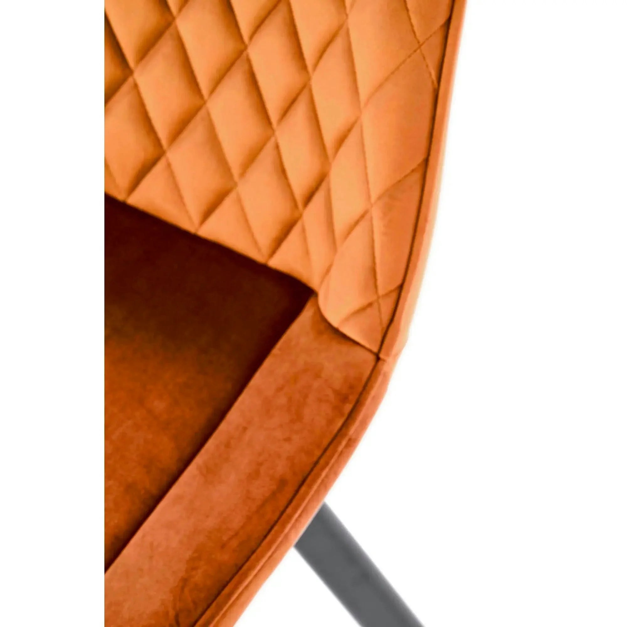 Scaun rotativ K520, caramiziu/negru, stofa catifelata/metal, 45x63x80 cm
