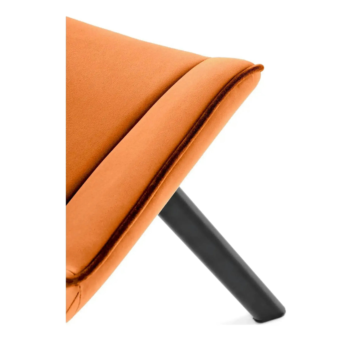 Scaun rotativ K520, caramiziu/negru, stofa catifelata/metal, 45x63x80 cm