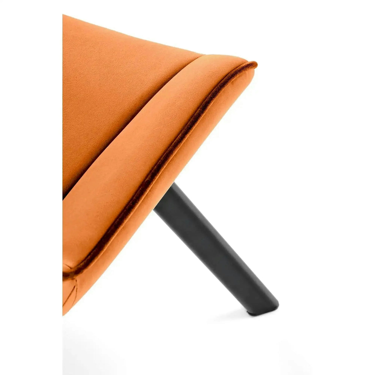 Scaun rotativ K520, caramiziu/negru, stofa catifelata/metal, 45x63x80 cm