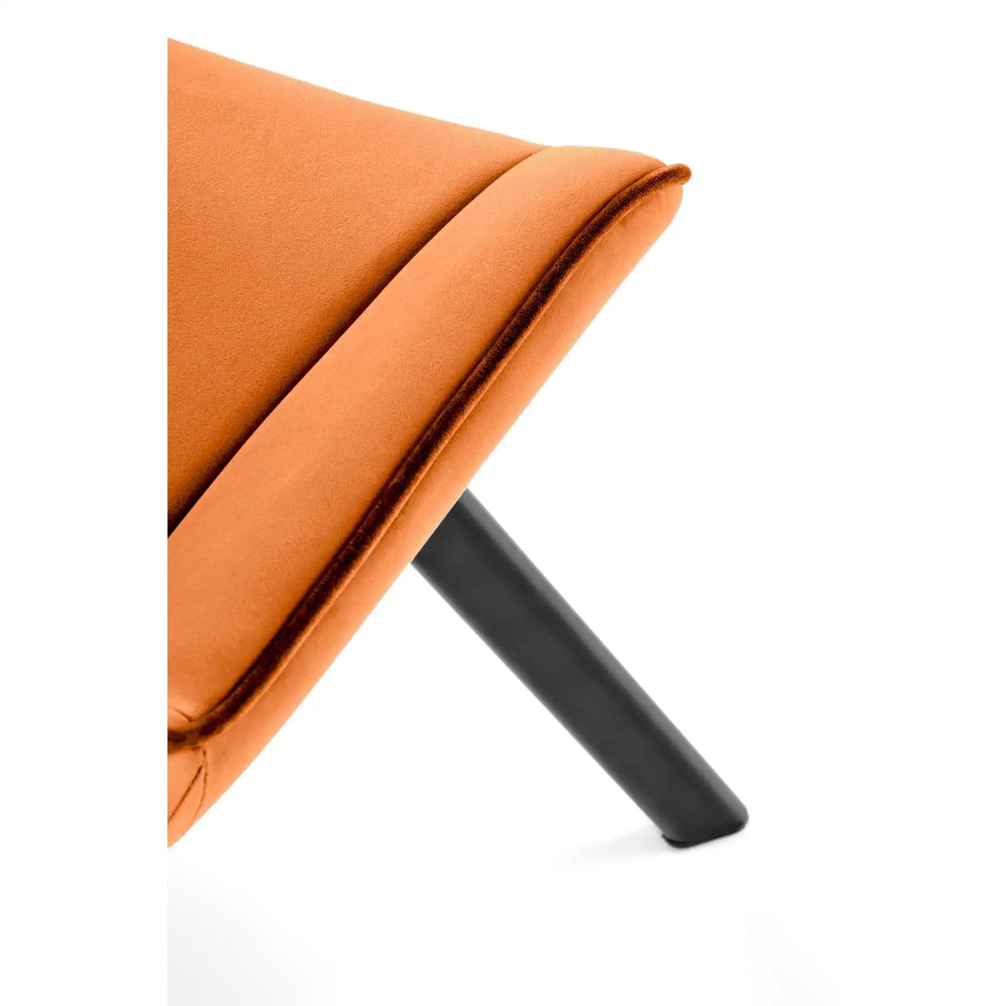 Scaun rotativ K520, caramiziu/negru, stofa catifelata/metal, 45x63x80 cm