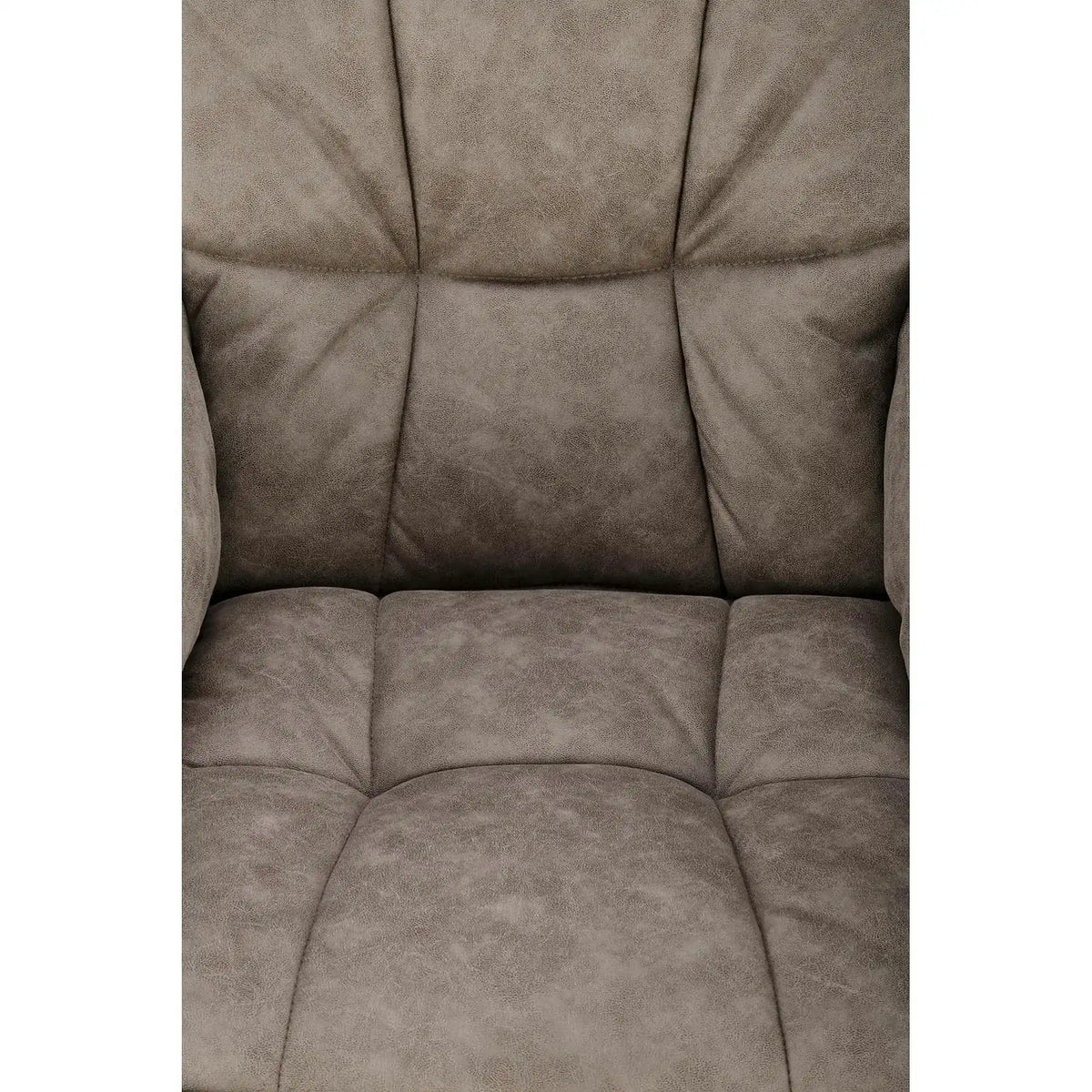Scaun rotativ K523, gri/negru, stofa/piele ecologica, 61x61x85 cm