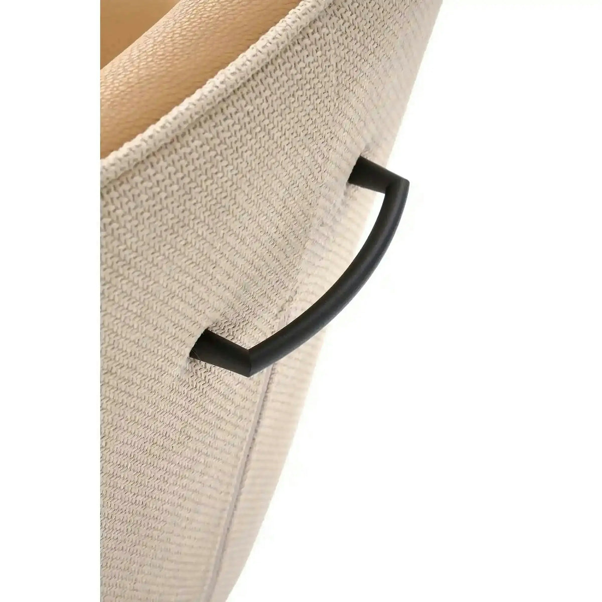 Scaun rotativ K527, maro/bej/negru, stofa clasica/piele ecologica/metal, 60x65x85 cm