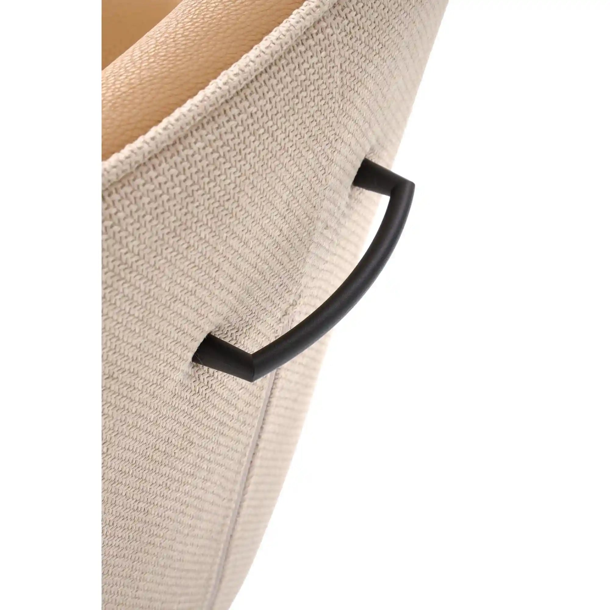 Scaun rotativ K527, maro/bej/negru, stofa clasica/piele ecologica/metal, 60x65x85 cm