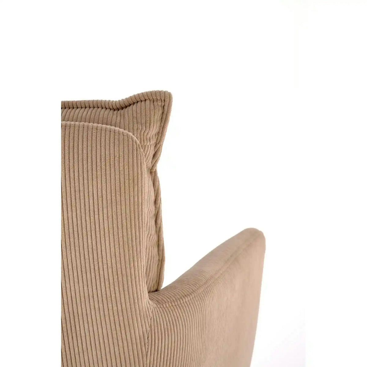 Scaun rotativ K528, cappucino/negru, stofa catifelata/metal, 60x67x90 cm