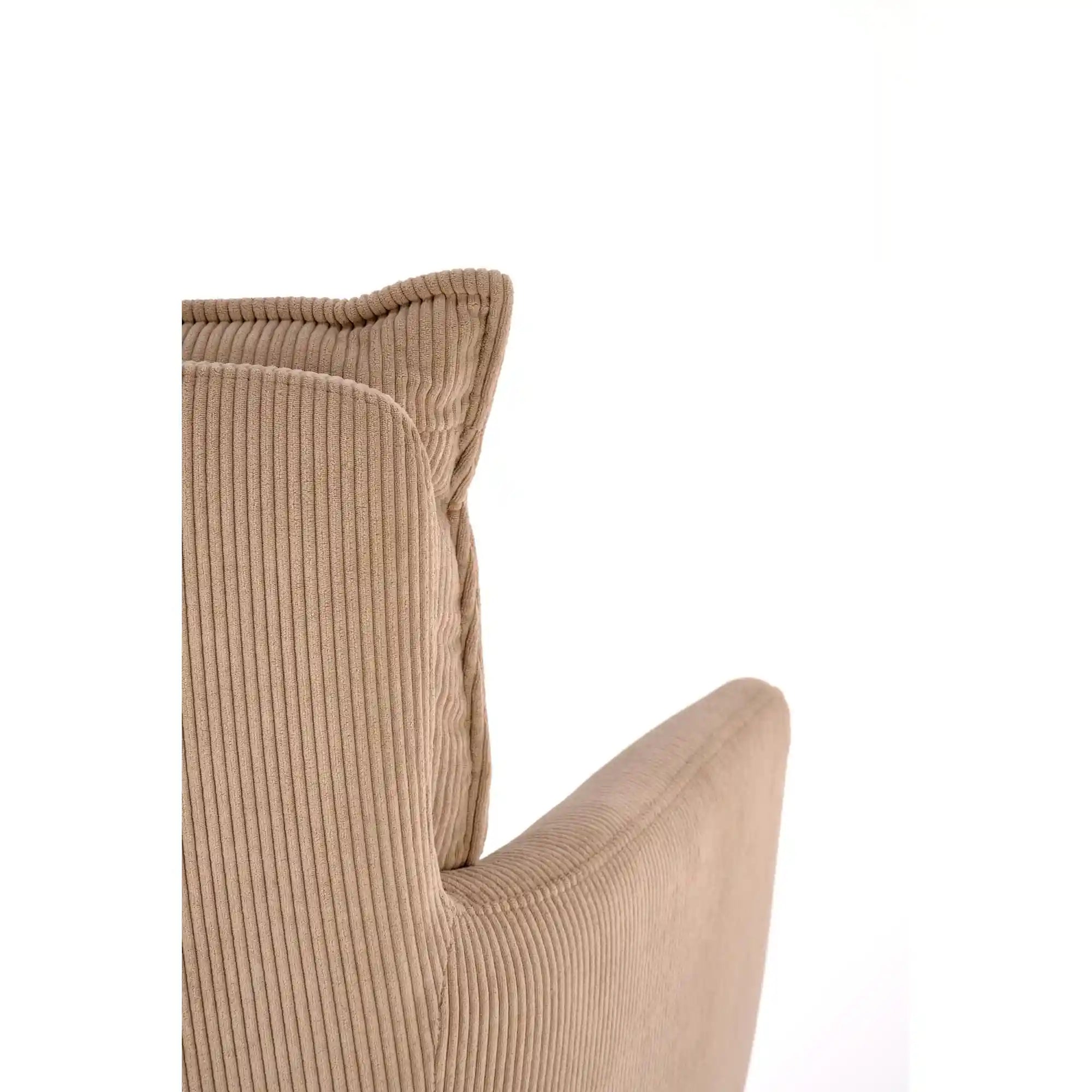 Scaun rotativ K528, cappucino/negru, stofa catifelata/metal, 60x67x90 cm