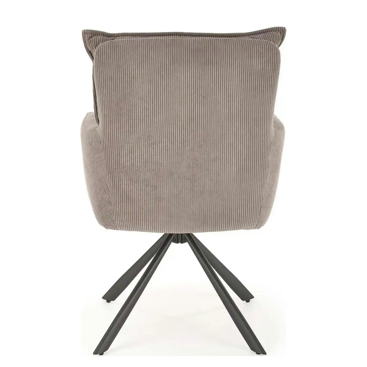 Scaun rotativ K528, gri/negru, stofa catifelata/metal, 60x67x90 cm
