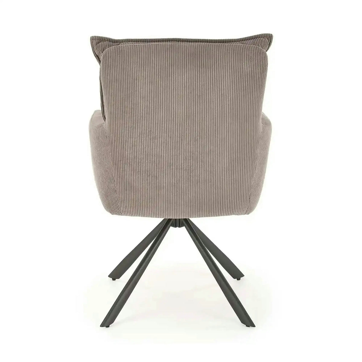 Scaun rotativ K528, gri/negru, stofa catifelata/metal, 60x67x90 cm
