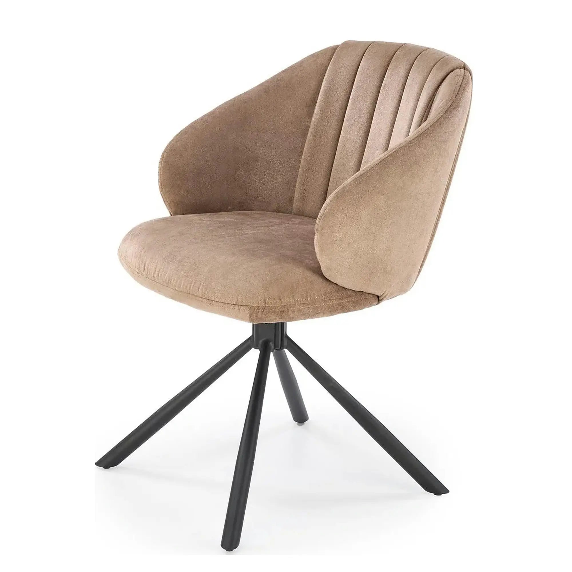 Scaun rotativ K533, cappuccino/negru, stofa clasica/metal, 57x60x80 cm
