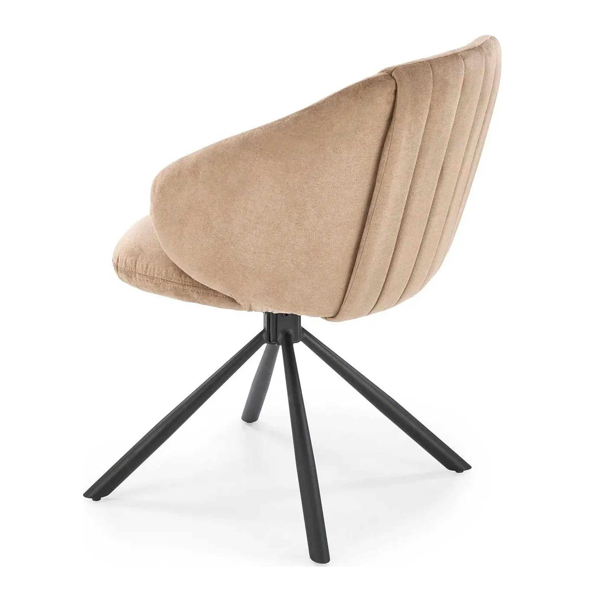 Scaun rotativ K533, cappuccino/negru, stofa clasica/metal, 57x60x80 cm