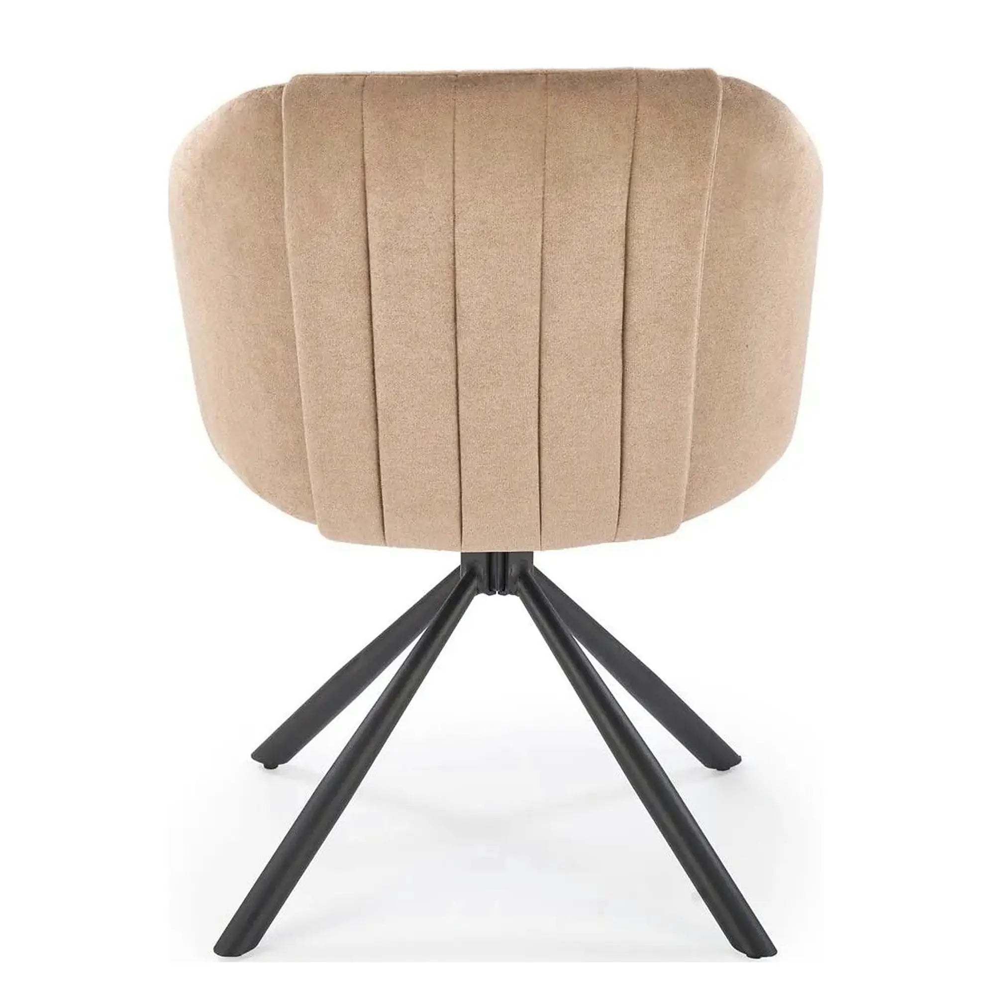 Scaun rotativ K533, cappuccino/negru, stofa clasica/metal, 57x60x80 cm