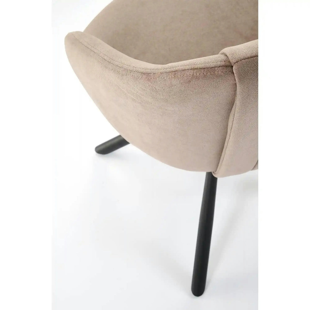 Scaun rotativ K533, cappuccino/negru, stofa clasica/metal, 57x60x80 cm