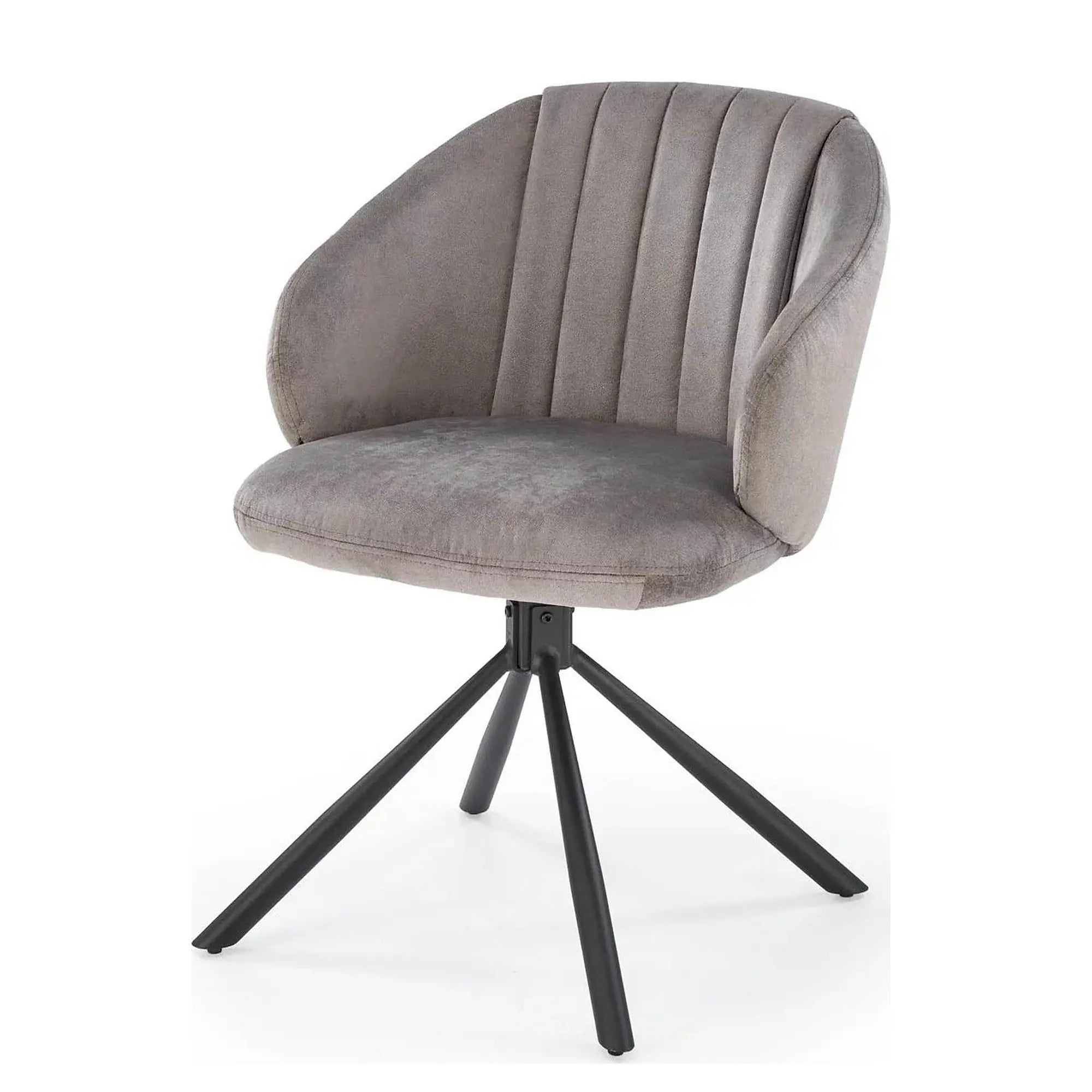 Scaun rotativ K533, gri/negru, stofa clasica/metal, 57x60x80 cm