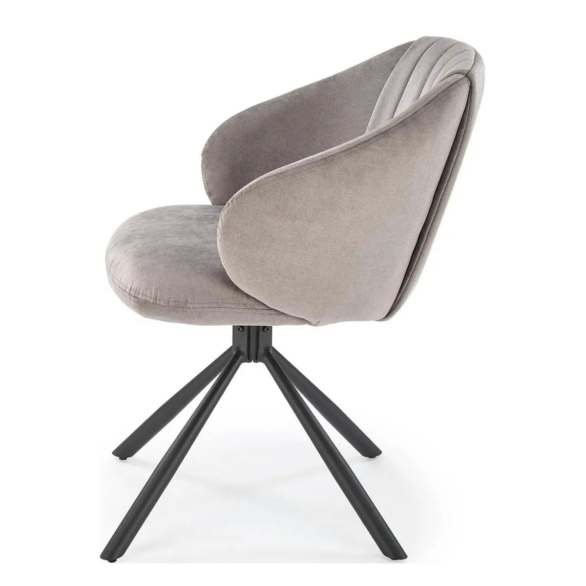 Scaun rotativ K533, gri/negru, stofa clasica/metal, 57x60x80 cm