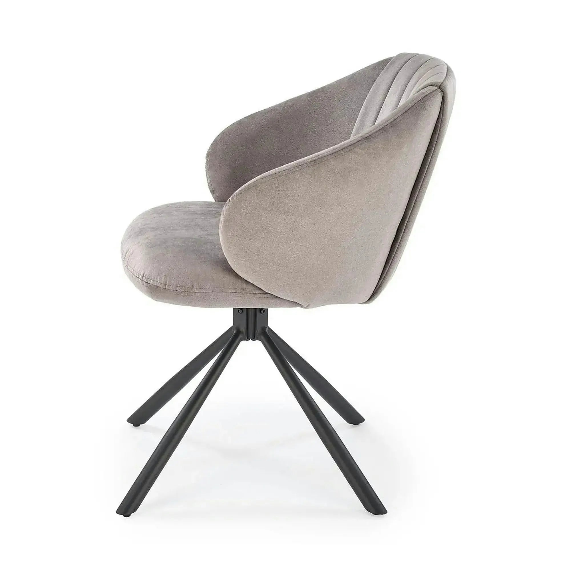Scaun rotativ K533, gri/negru, stofa clasica/metal, 57x60x80 cm