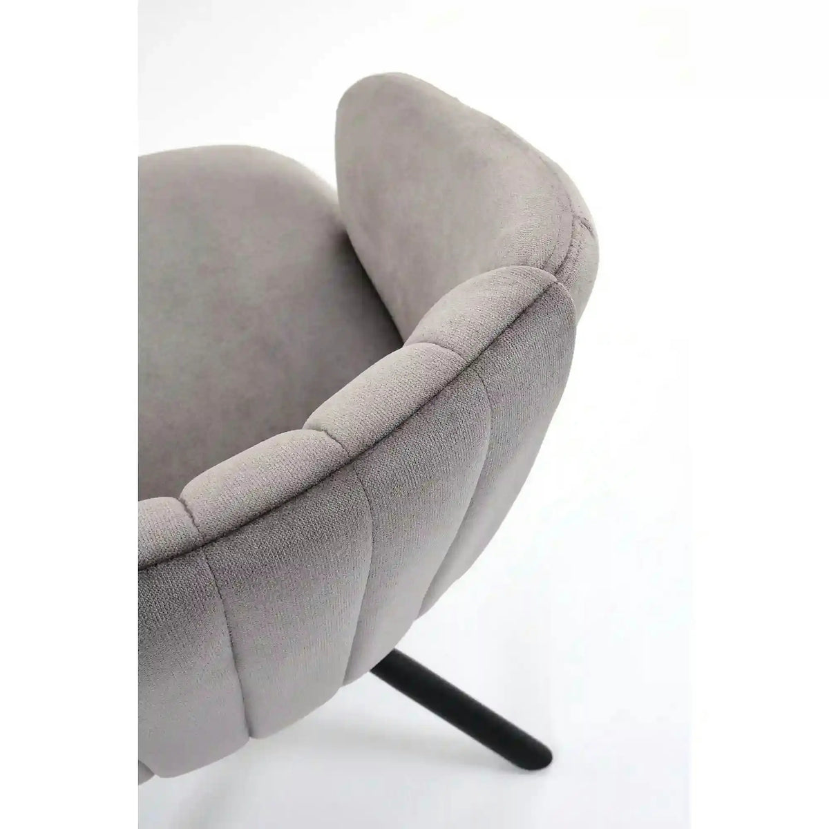 Scaun rotativ K533, gri/negru, stofa clasica/metal, 57x60x80 cm