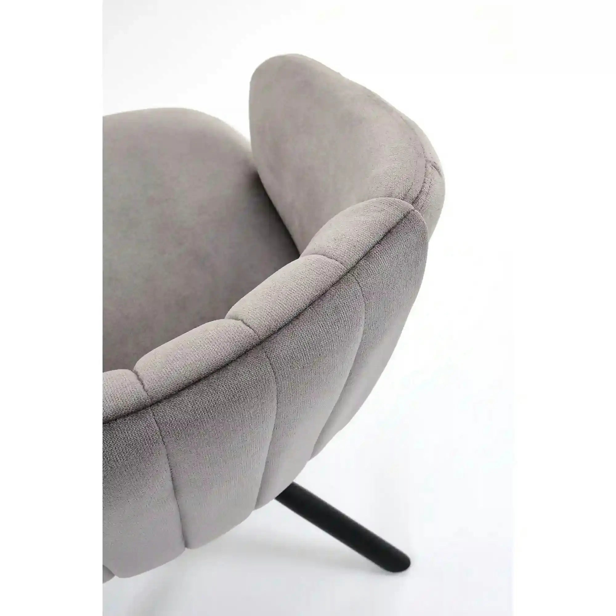 Scaun rotativ K533, gri/negru, stofa clasica/metal, 57x60x80 cm