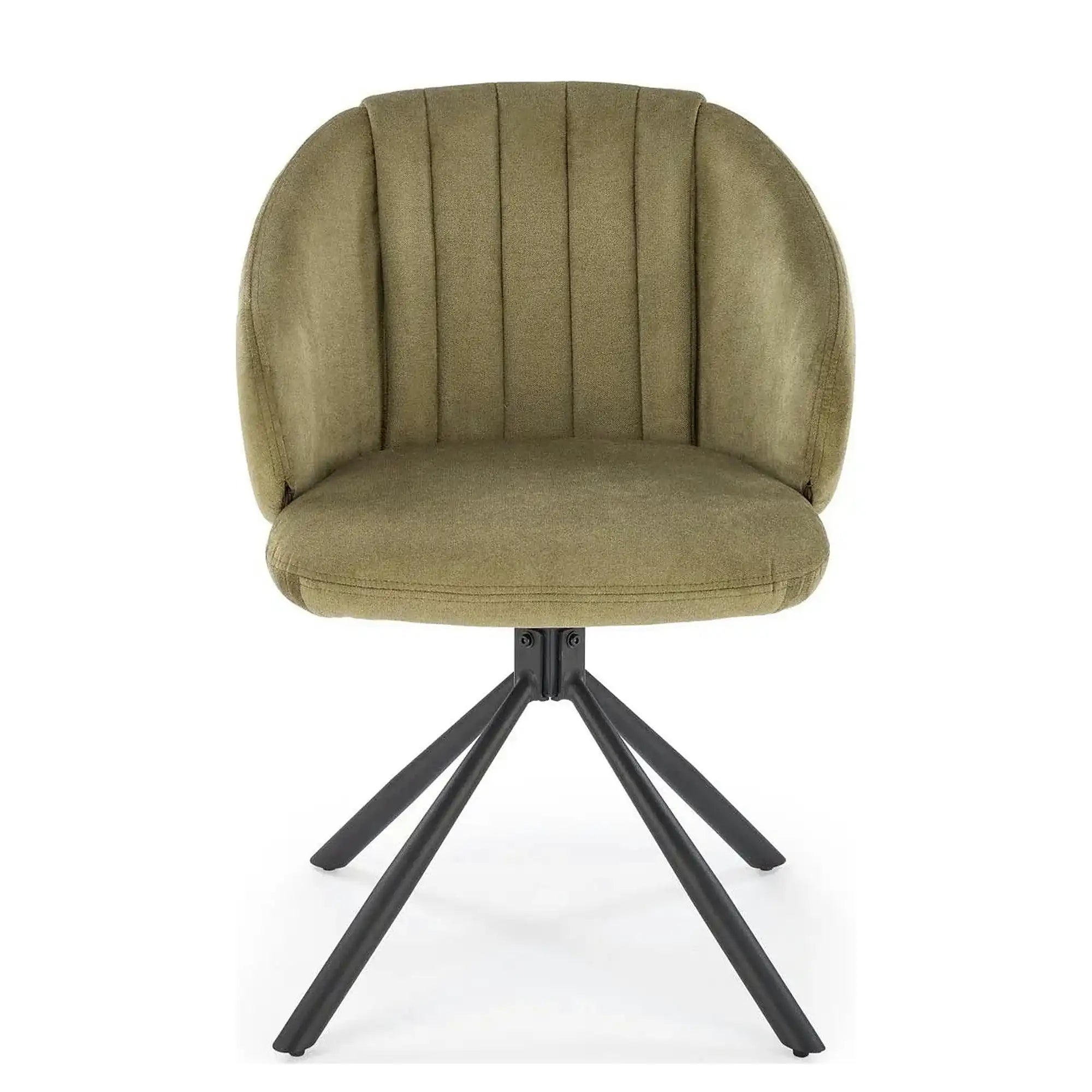 Scaun rotativ K533, verde/negru, stofa clasica/metal, 57x60x80 cm