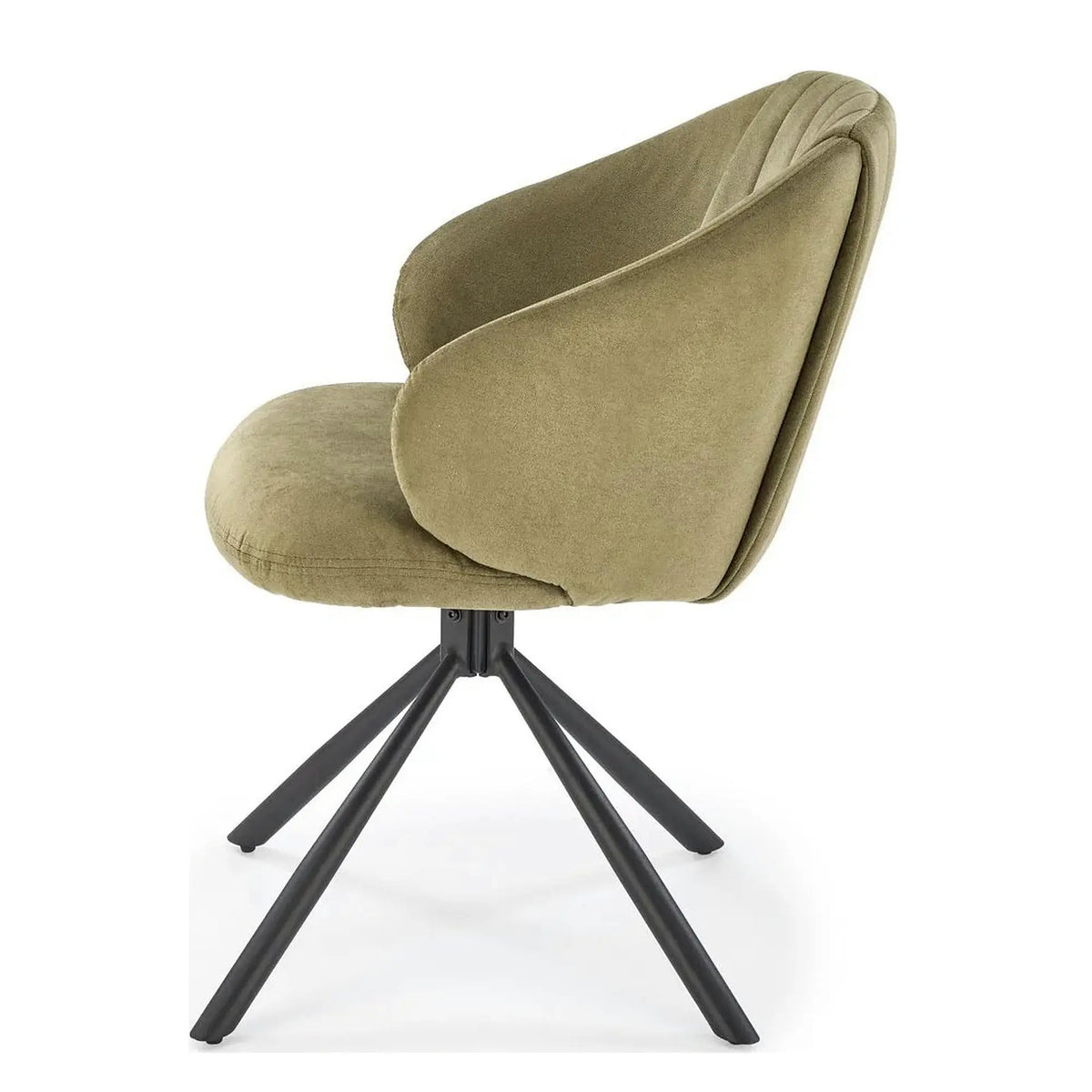 Scaun rotativ K533, verde/negru, stofa clasica/metal, 57x60x80 cm