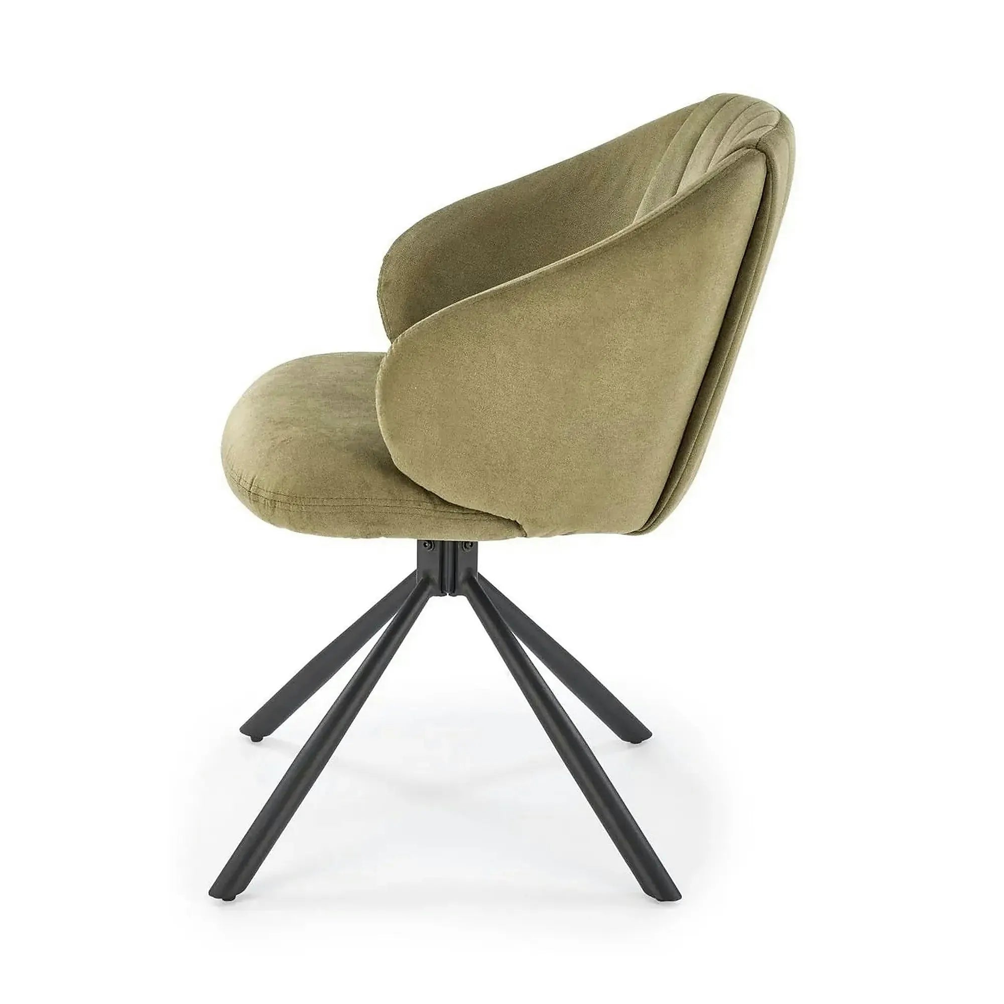 Scaun rotativ K533, verde/negru, stofa clasica/metal, 57x60x80 cm
