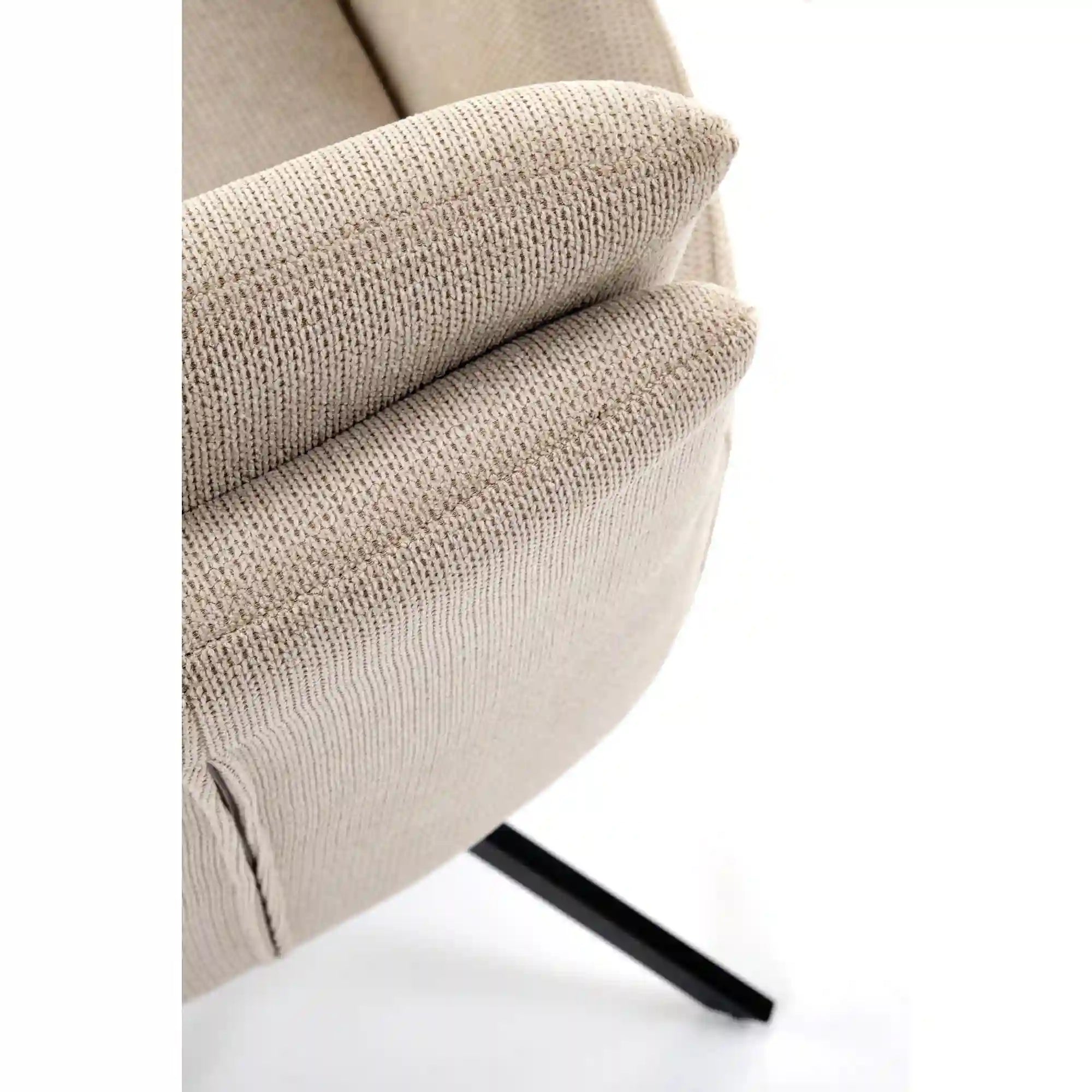 Scaun rotativ K536, bej/negru, stofa clasica/metal, 62x68x85 cm