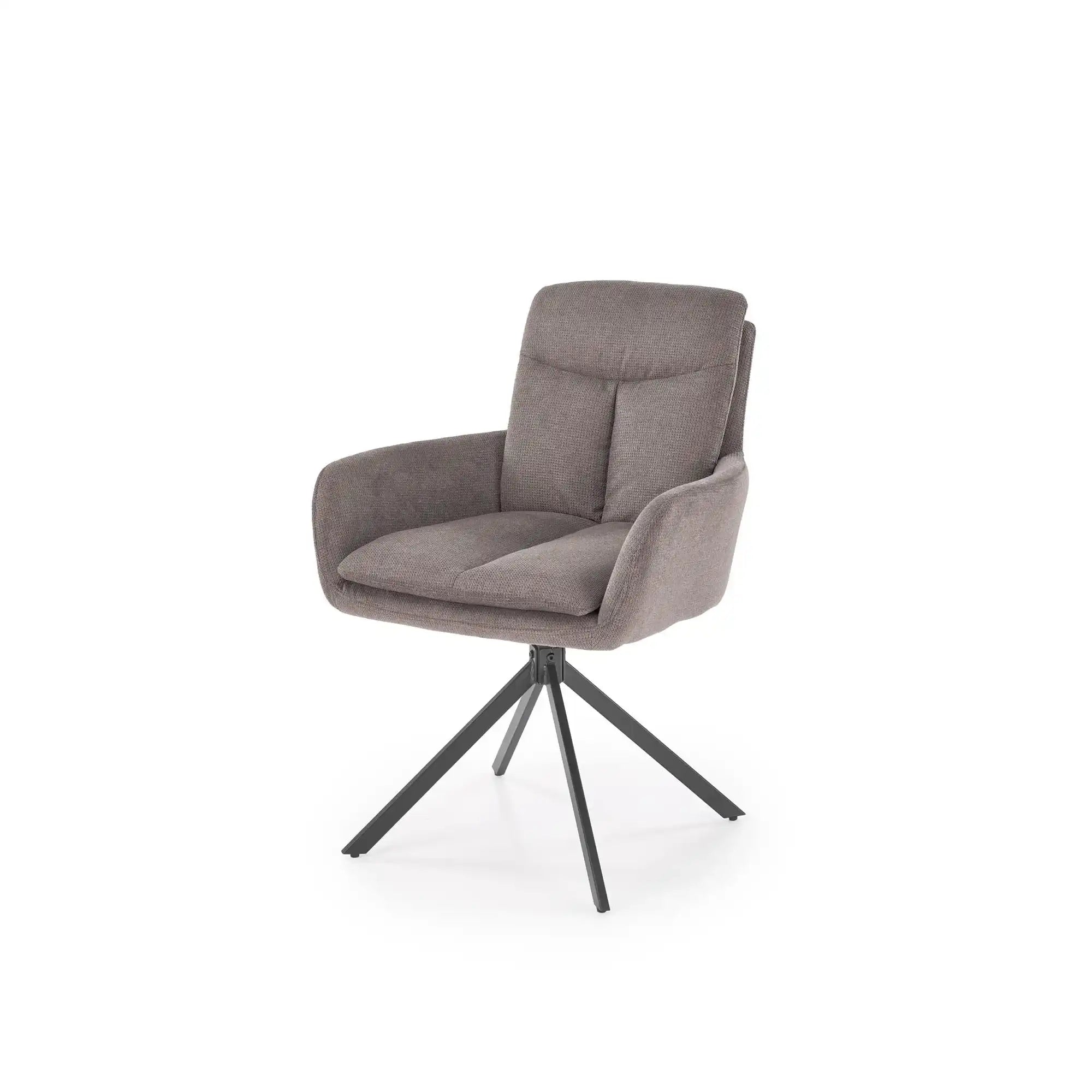 Scaun rotativ K536, gri/negru, stofa clasica/metal, 62x68x85 cm