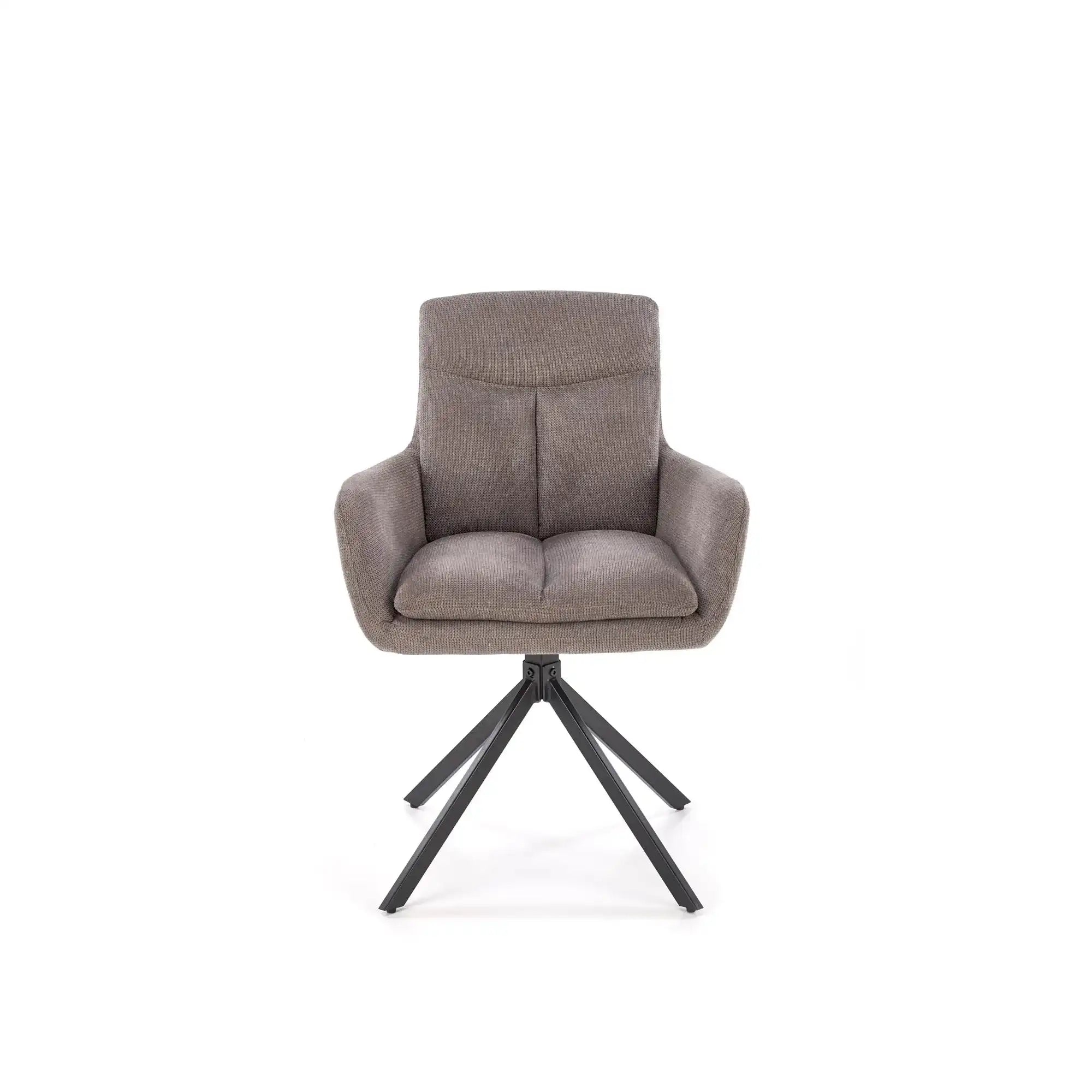 Scaun rotativ K536, gri/negru, stofa clasica/metal, 62x68x85 cm