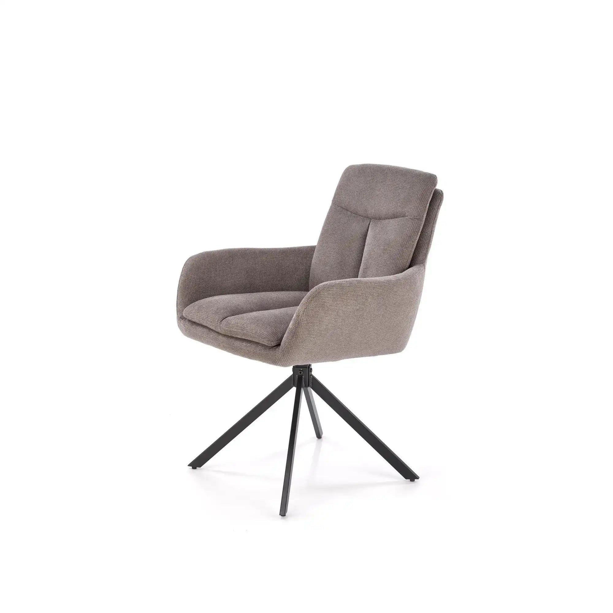 Scaun rotativ K536, gri/negru, stofa clasica/metal, 62x68x85 cm