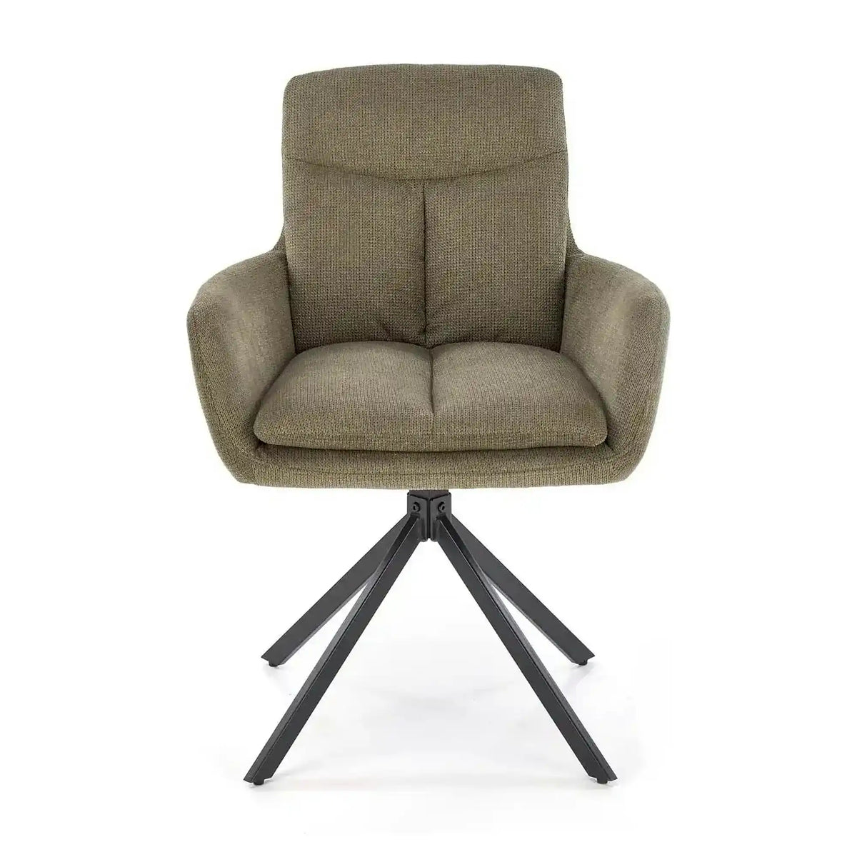 Scaun rotativ K536, verde/negru, stofa clasica/metal, 62x68x85 cm