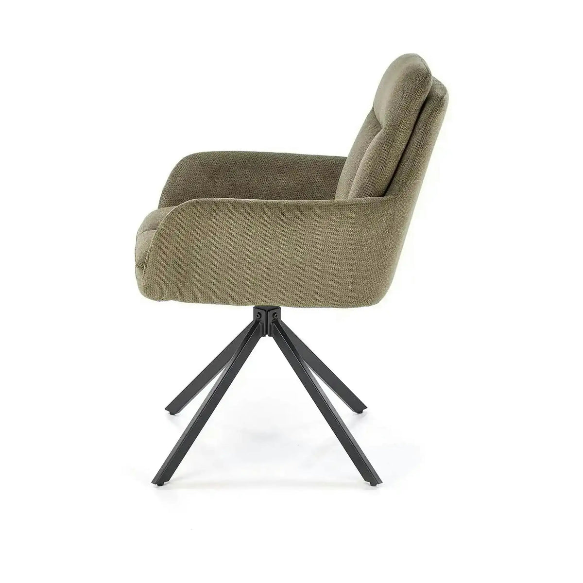 Scaun rotativ K536, verde/negru, stofa clasica/metal, 62x68x85 cm